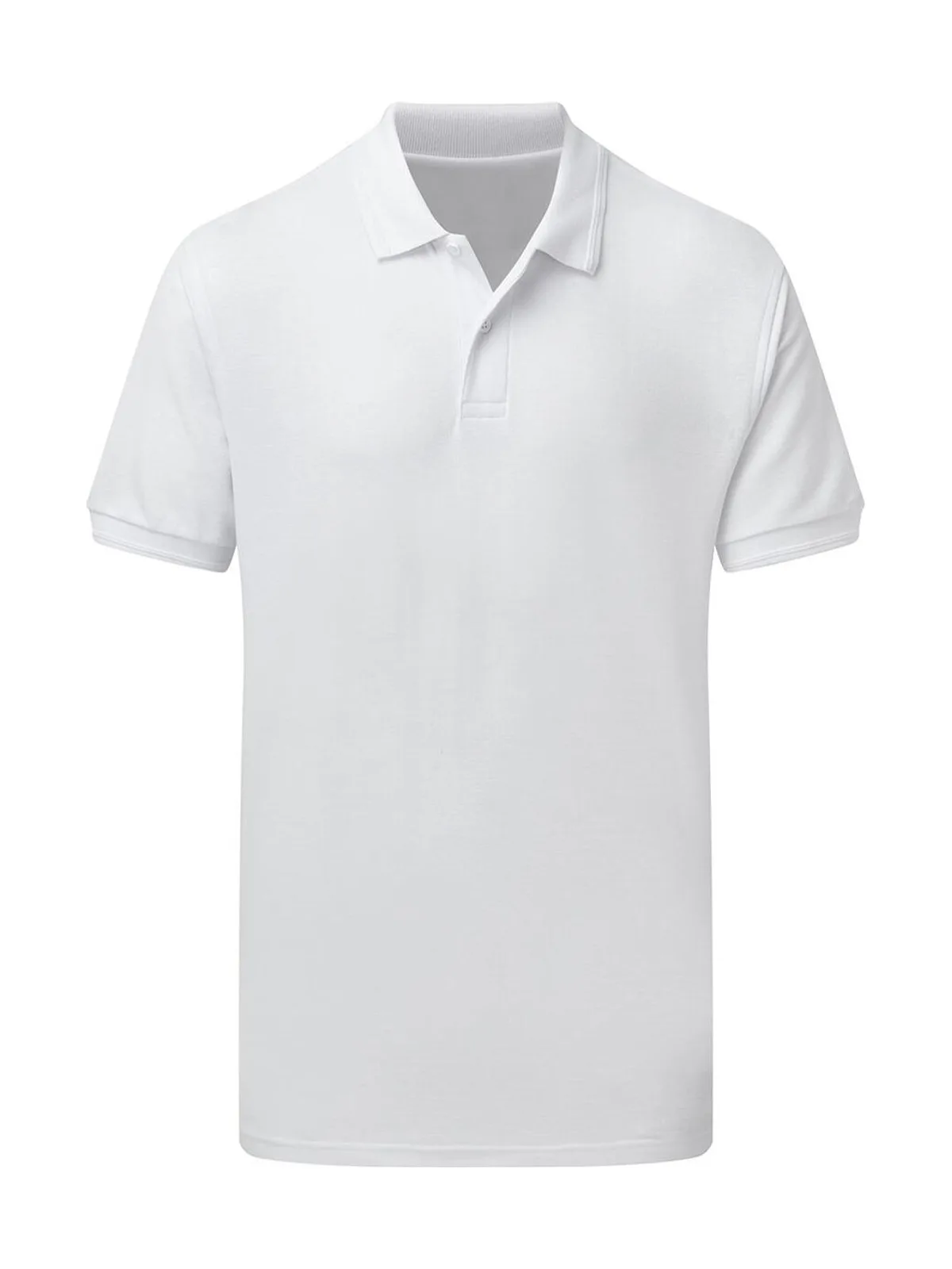 Poly Cotton Polo Men — White