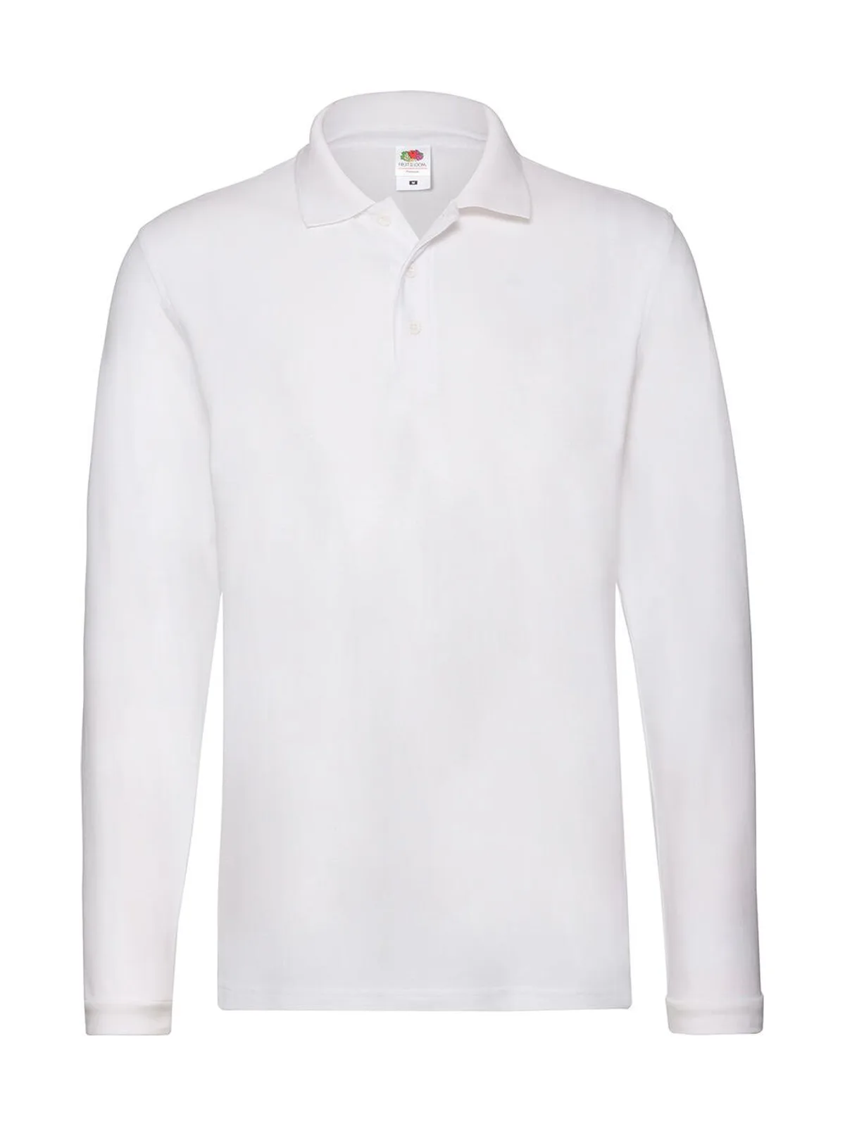 Premium Long Sleeve Polo — White