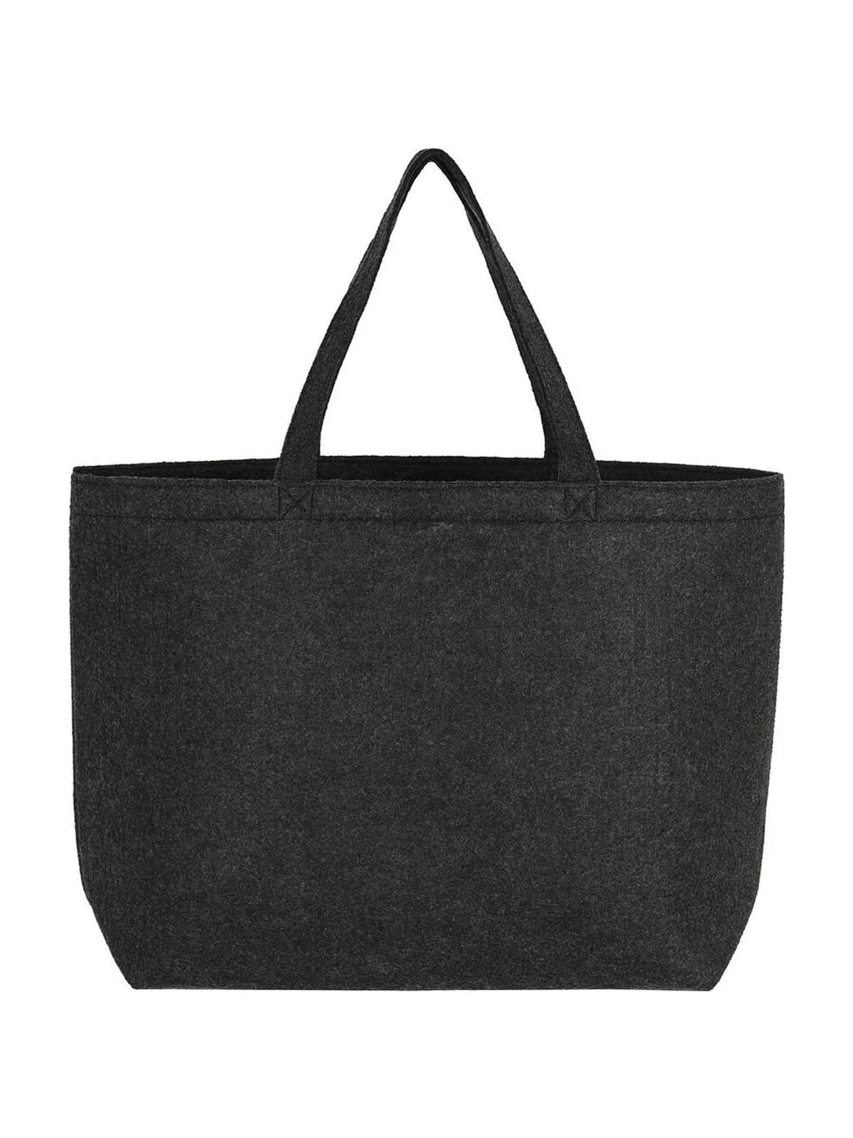 Large Felt Shopper — Charcoal Melange