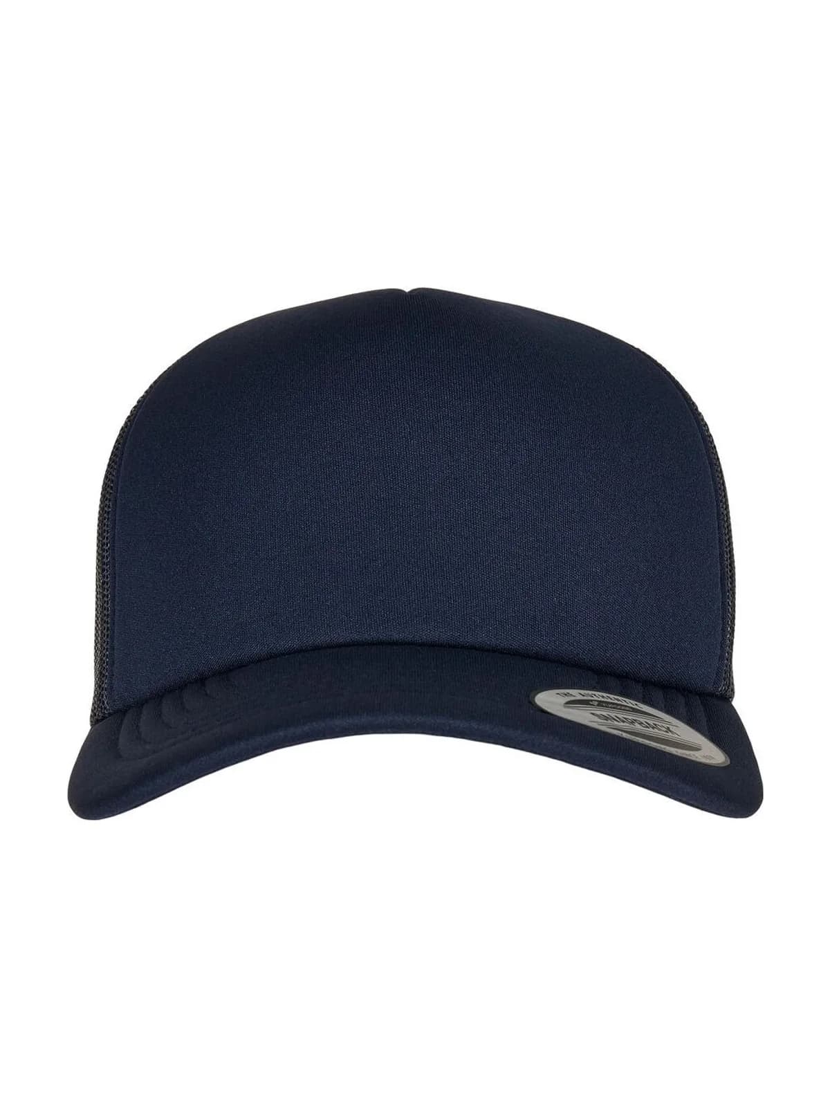 Classic Curved Visor Foam Trucker Cap — Navy