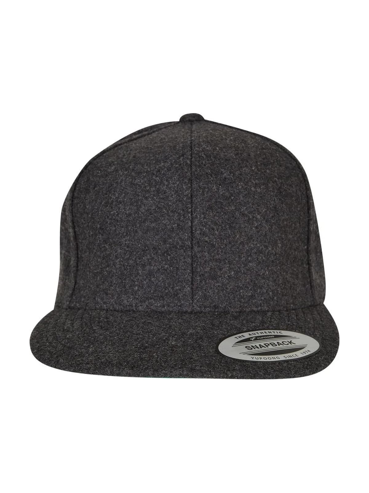 Melton Wool Snapback — Dark Grey