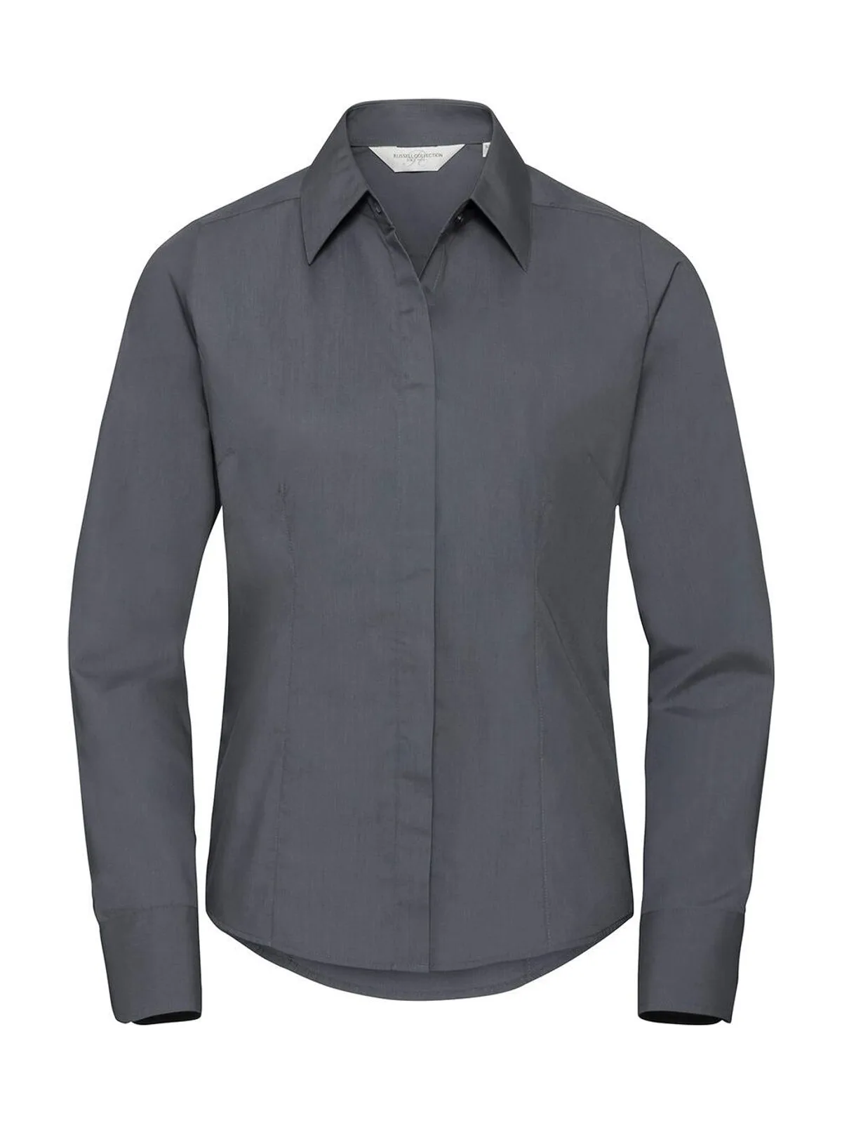 Ladies' LS Fitted Poplin Shirt — customisable Shirts by Russell Collection