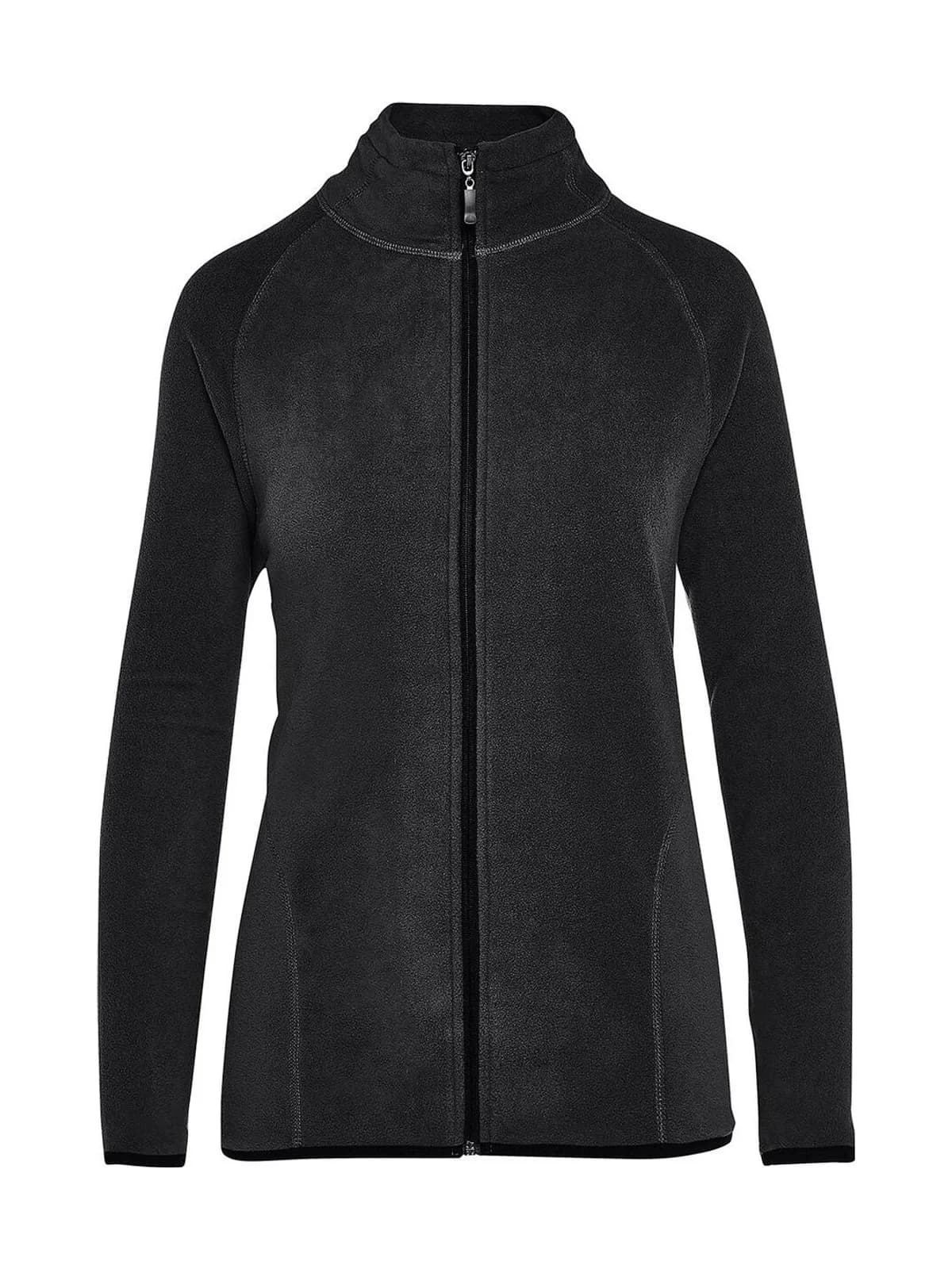 Signature Tagless Microfleece Full Zip Women — Dark Black
