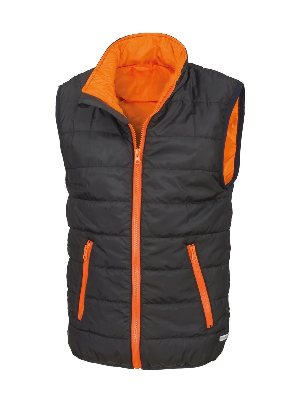 Junior/Youth Padded Bodywarmer — Black/Orange