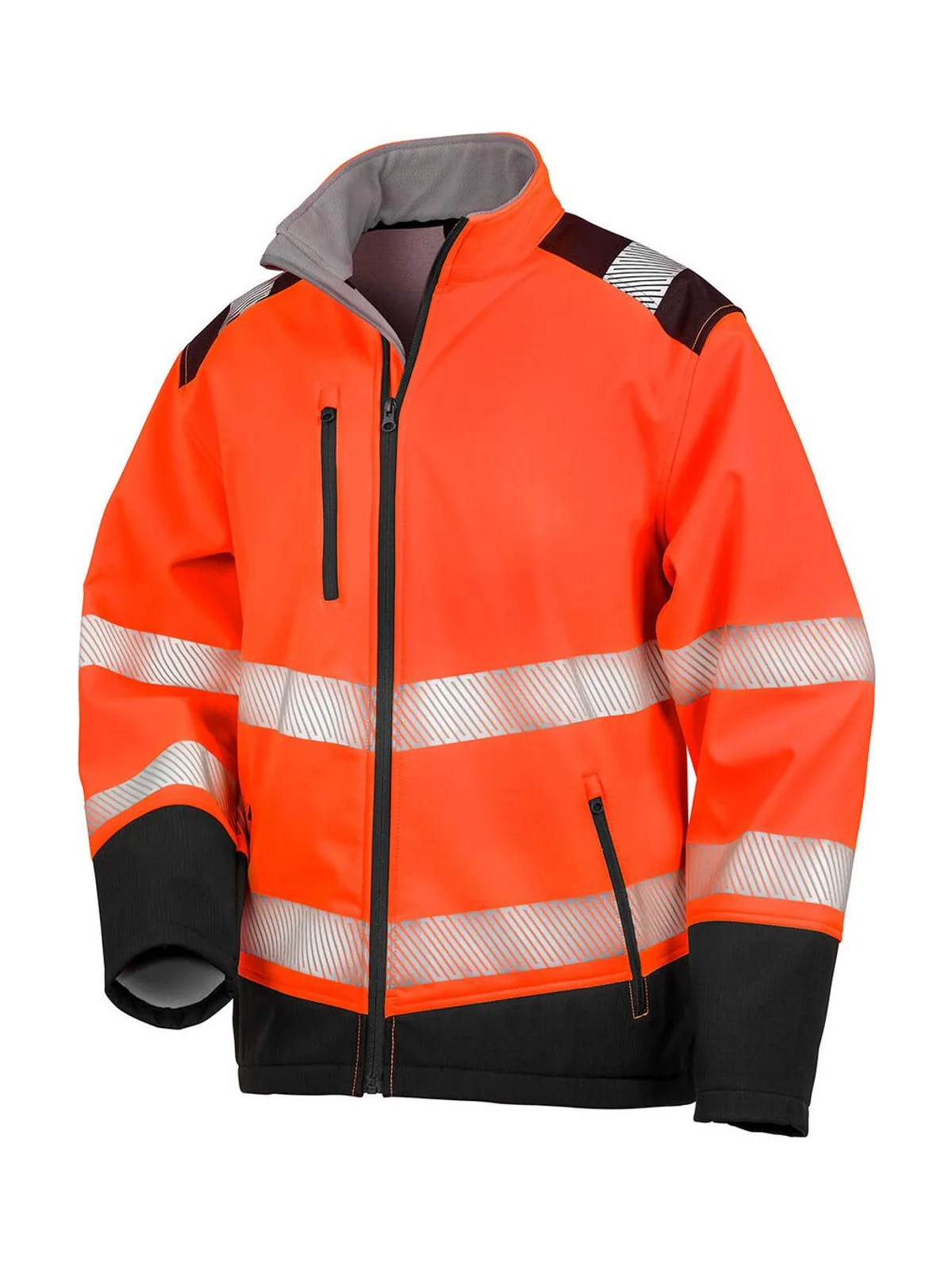 Printable Ripstop Safety Softshell — Fluorescent Orange/Black