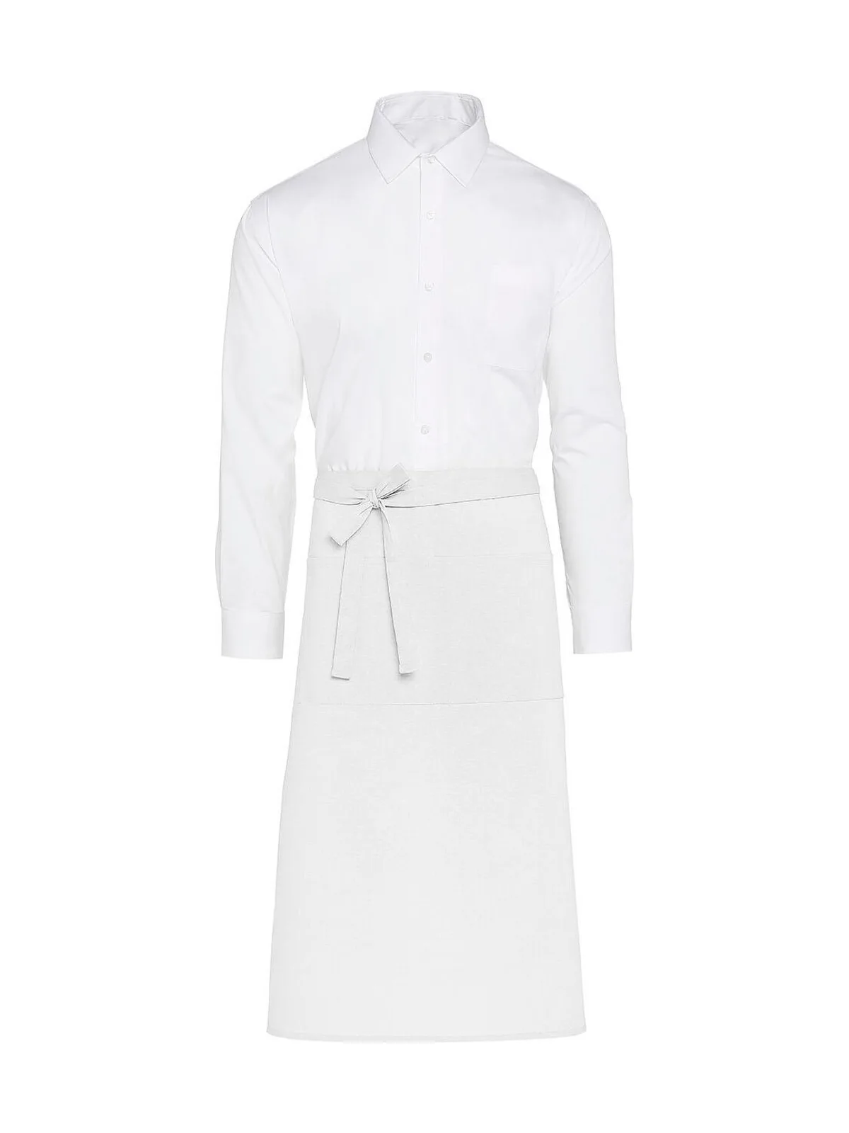 ROME - Recycled Bistro Apron with Pocket — White
