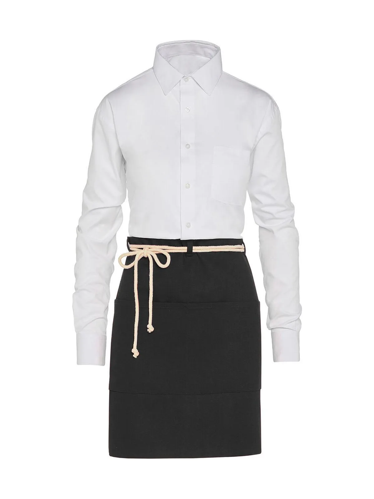 CORSICA - Cord Bistro Apron with Pocket — Black