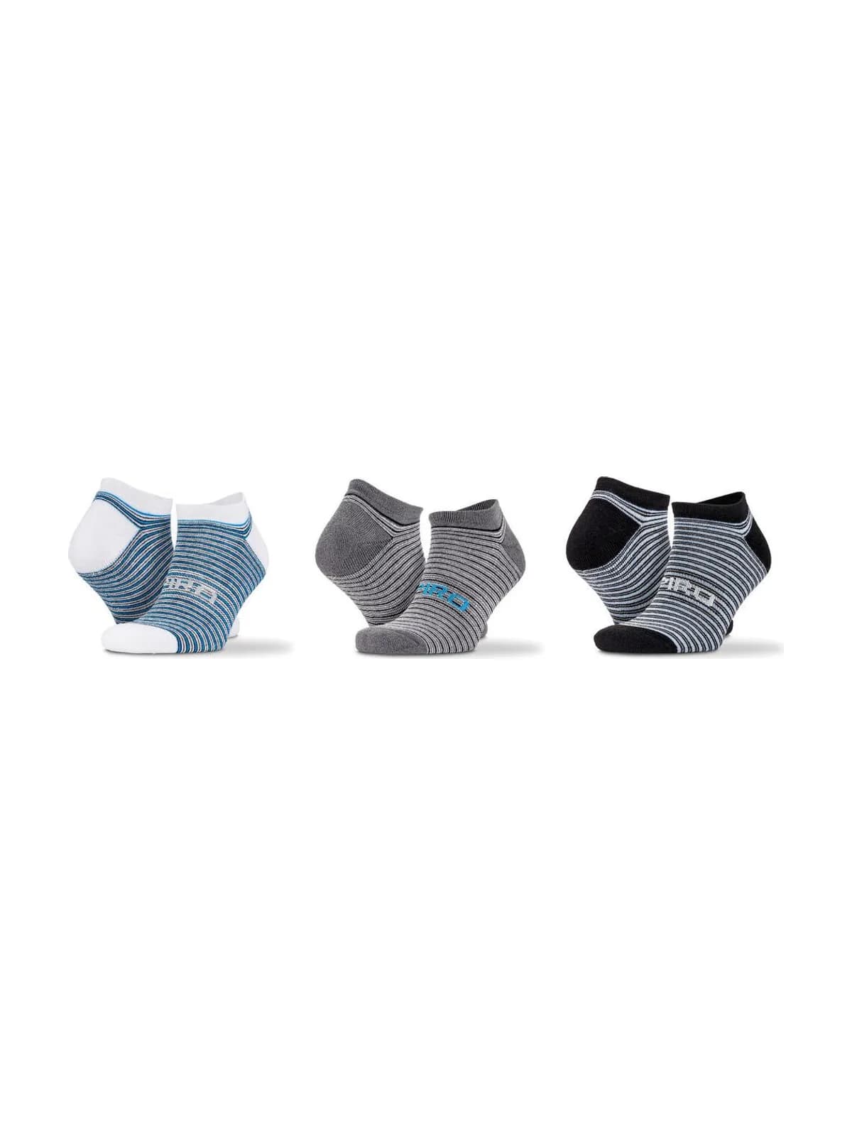 3-Pack Mixed Stripe Sneaker Socks — Color Mix 2