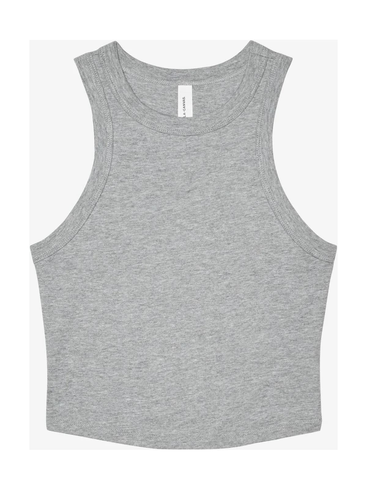 Women's Micro Rib Racer Tank — ATHLETIC HEATHER