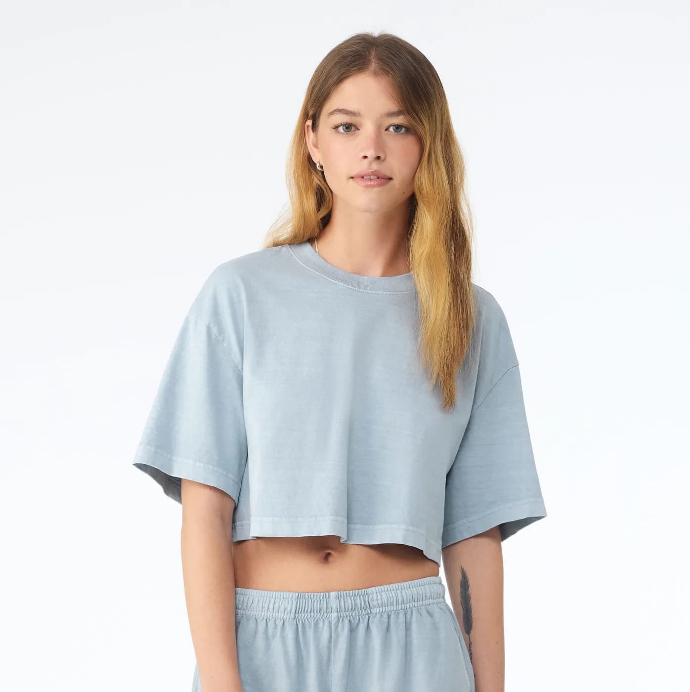 Women's Heavyweight Washed Cropped Tee — customisable T-shirts by Bella+Canvas
