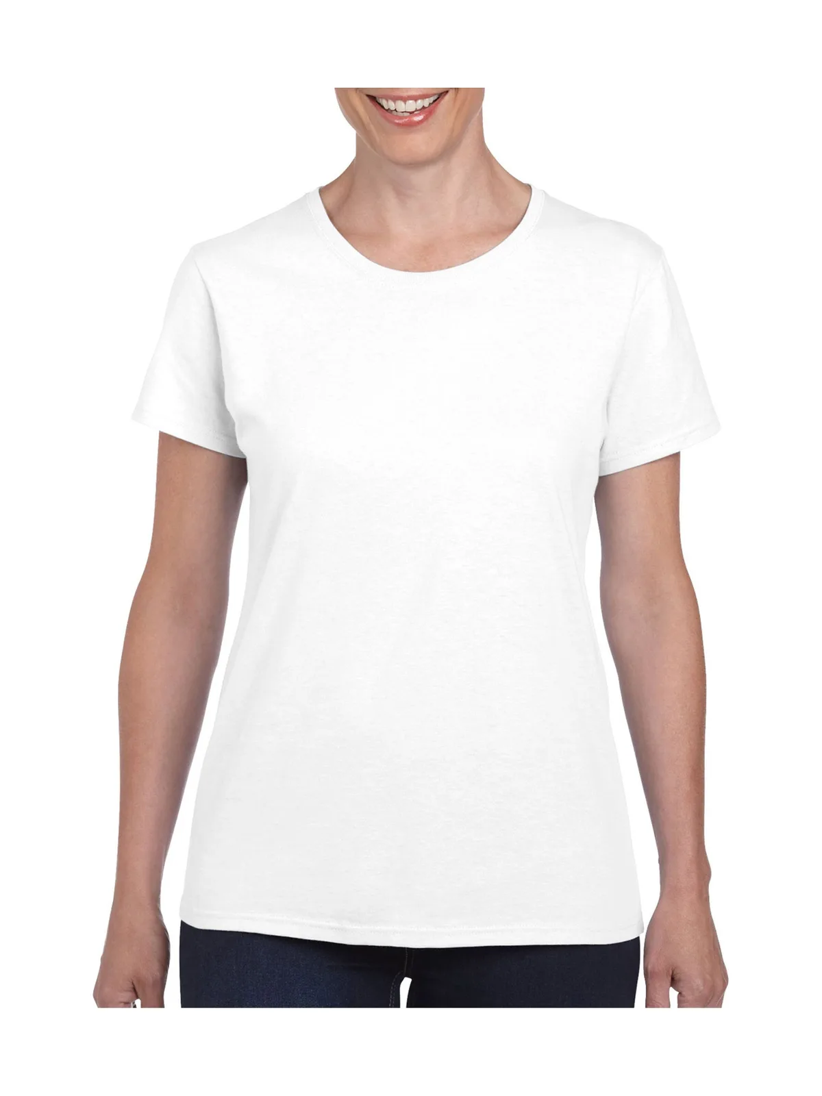 Heavy Cotton Ladies' T-Shirt — WHITE