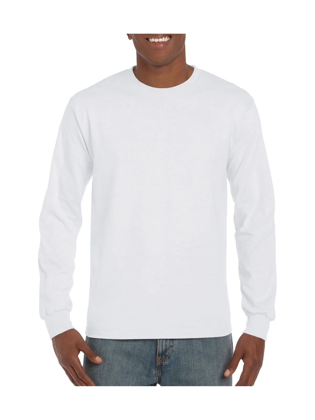 Ultra Cotton™ Adult Long Sleeve T-Shirt — WHITE