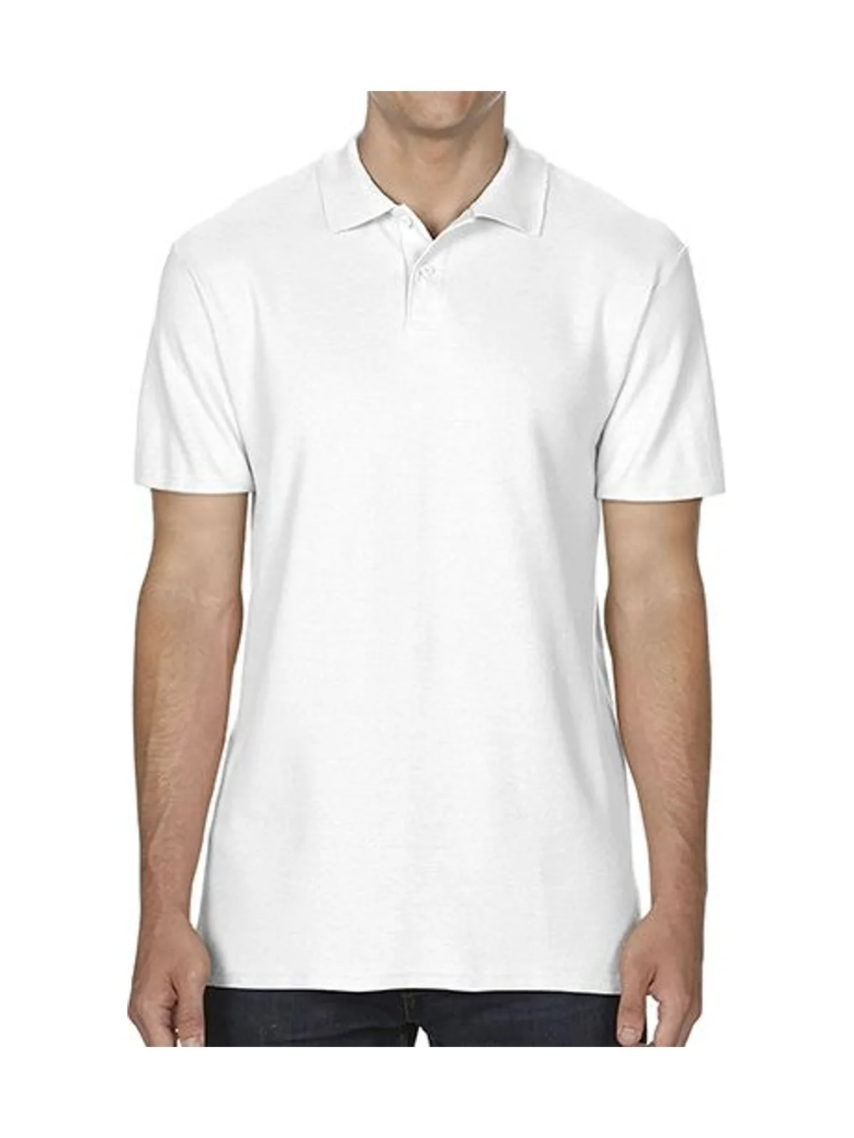 Softstyle Adult Pique Polo — WHITE