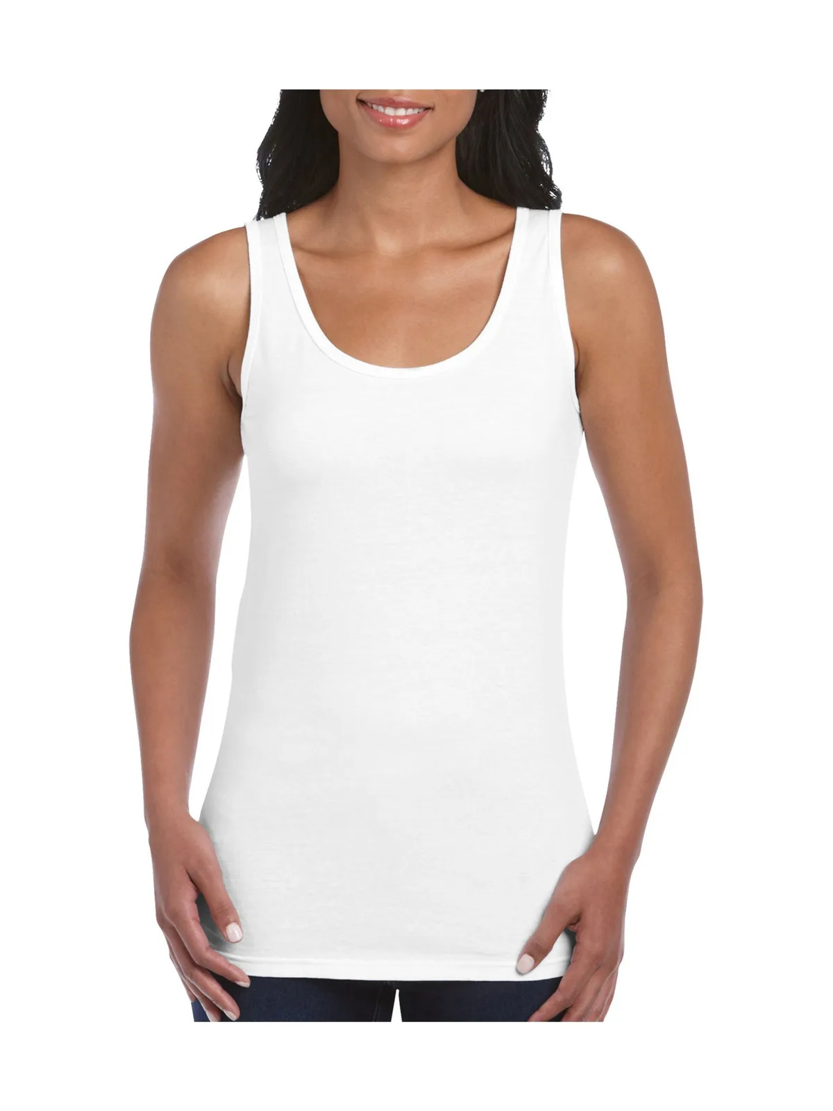 Ladies Tank Top — WHITE