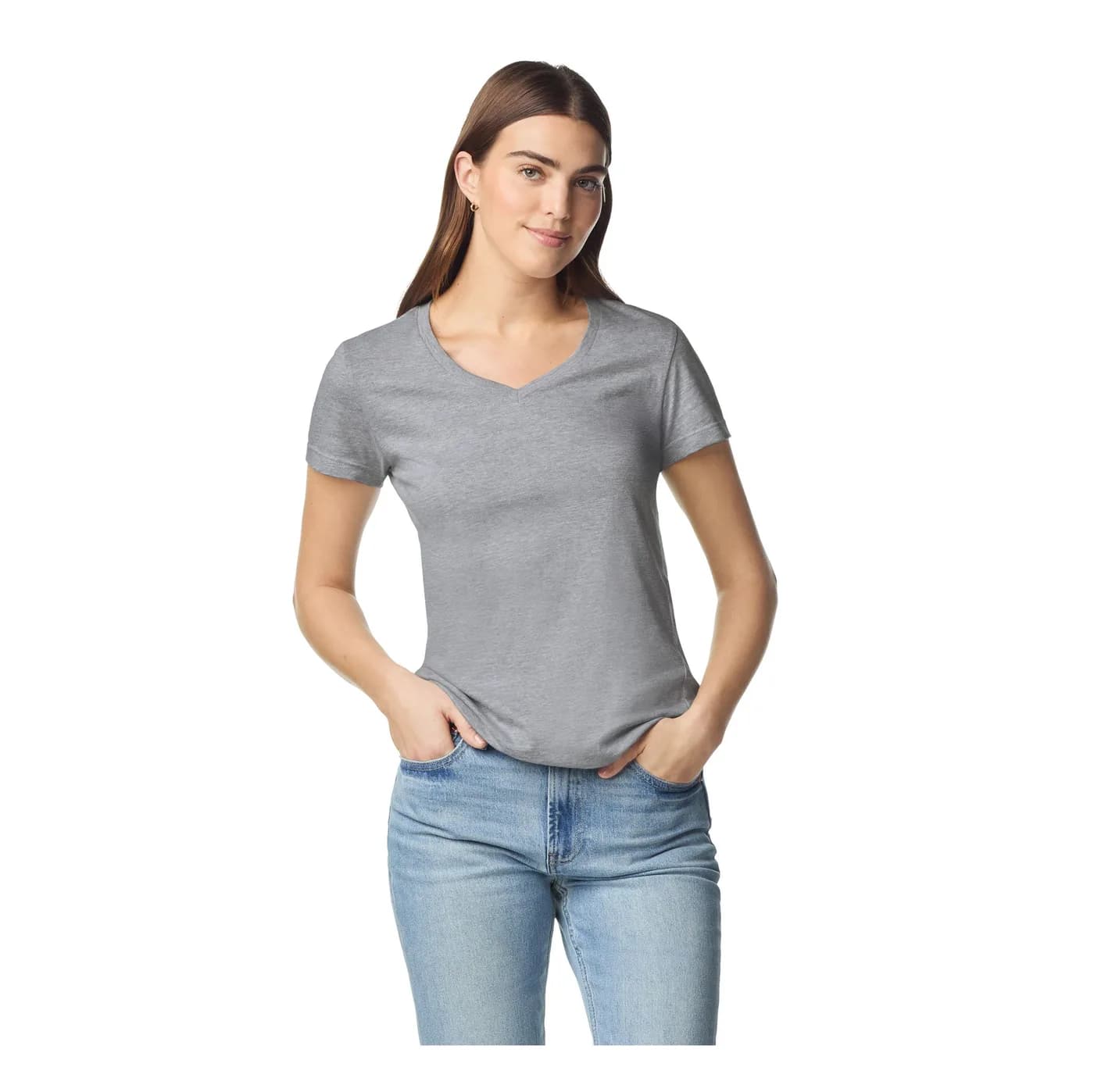 Softstyle Ladies' V-Neck T-Shirt — customisable T-shirts by Gildan