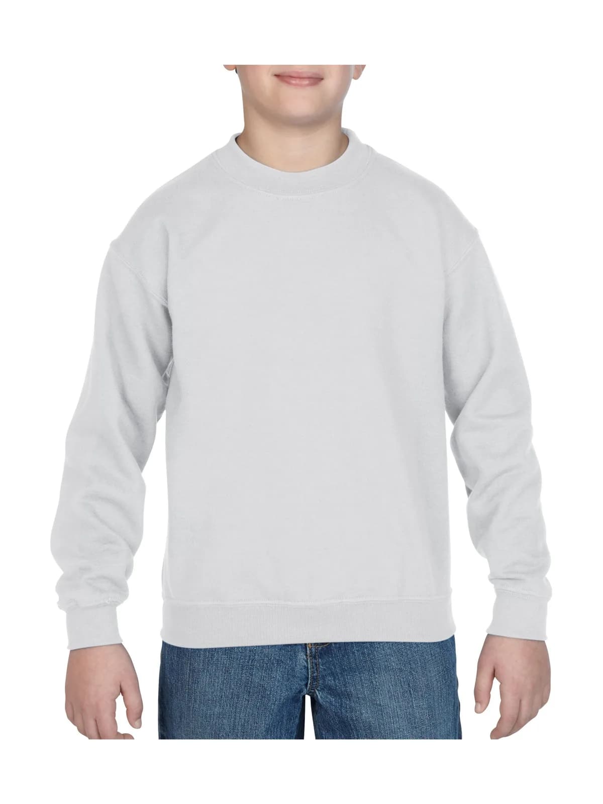 Youth Crewneck Sweatshirt — WHITE
