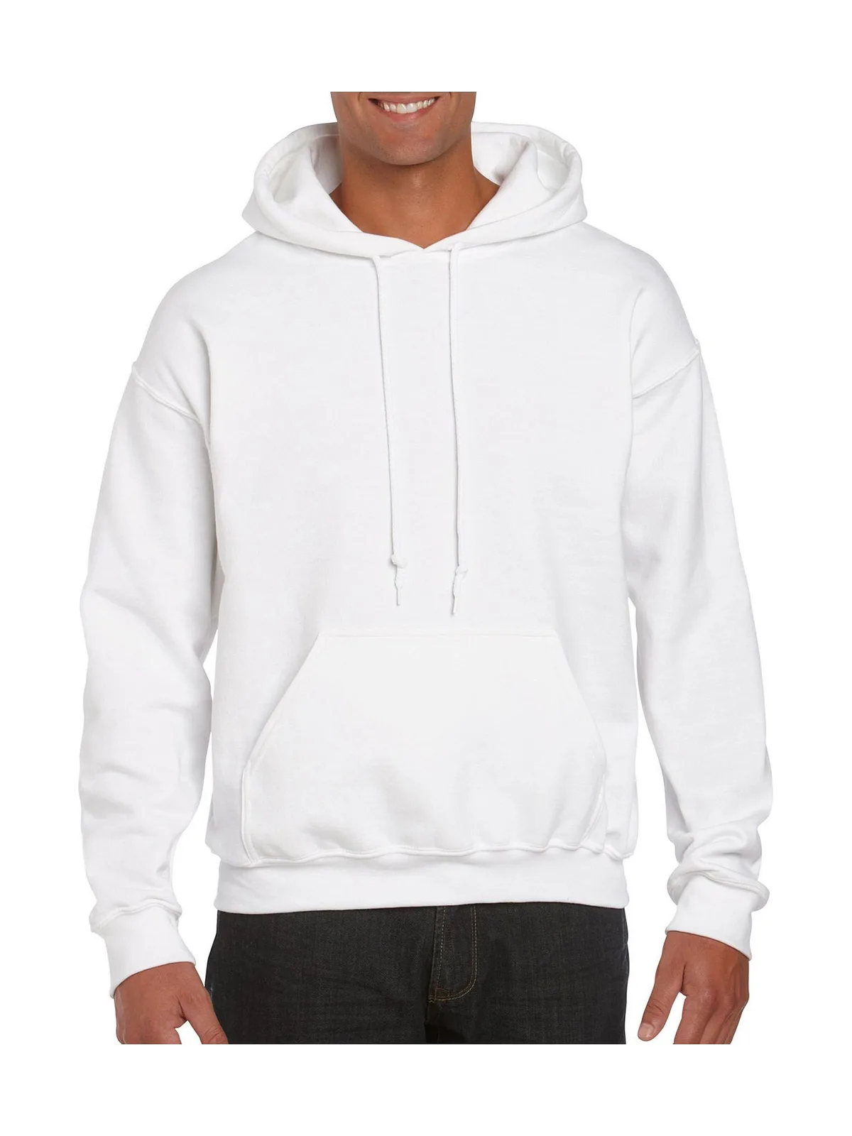 Dryblend Adult Hooded Sweatshirt — WHITE