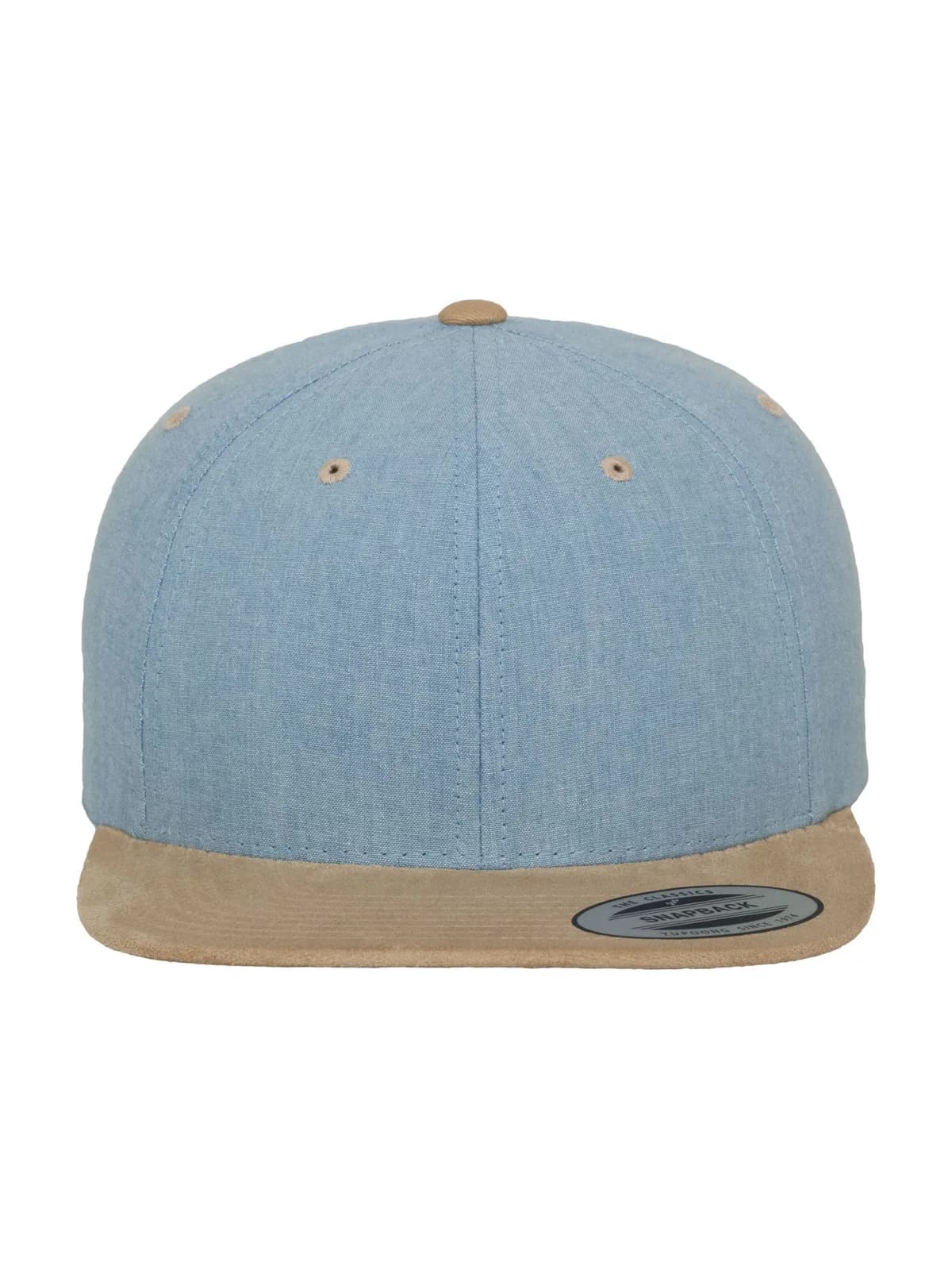 Chambray-Suede Snapback — Casquettes & chapeaux Flexfit à personnaliser