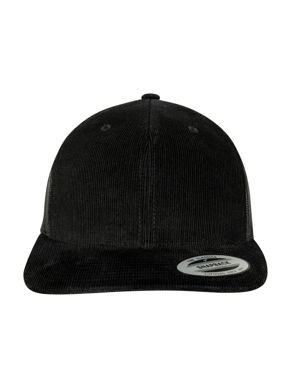 Corduroy Retro Trucker — BLACK