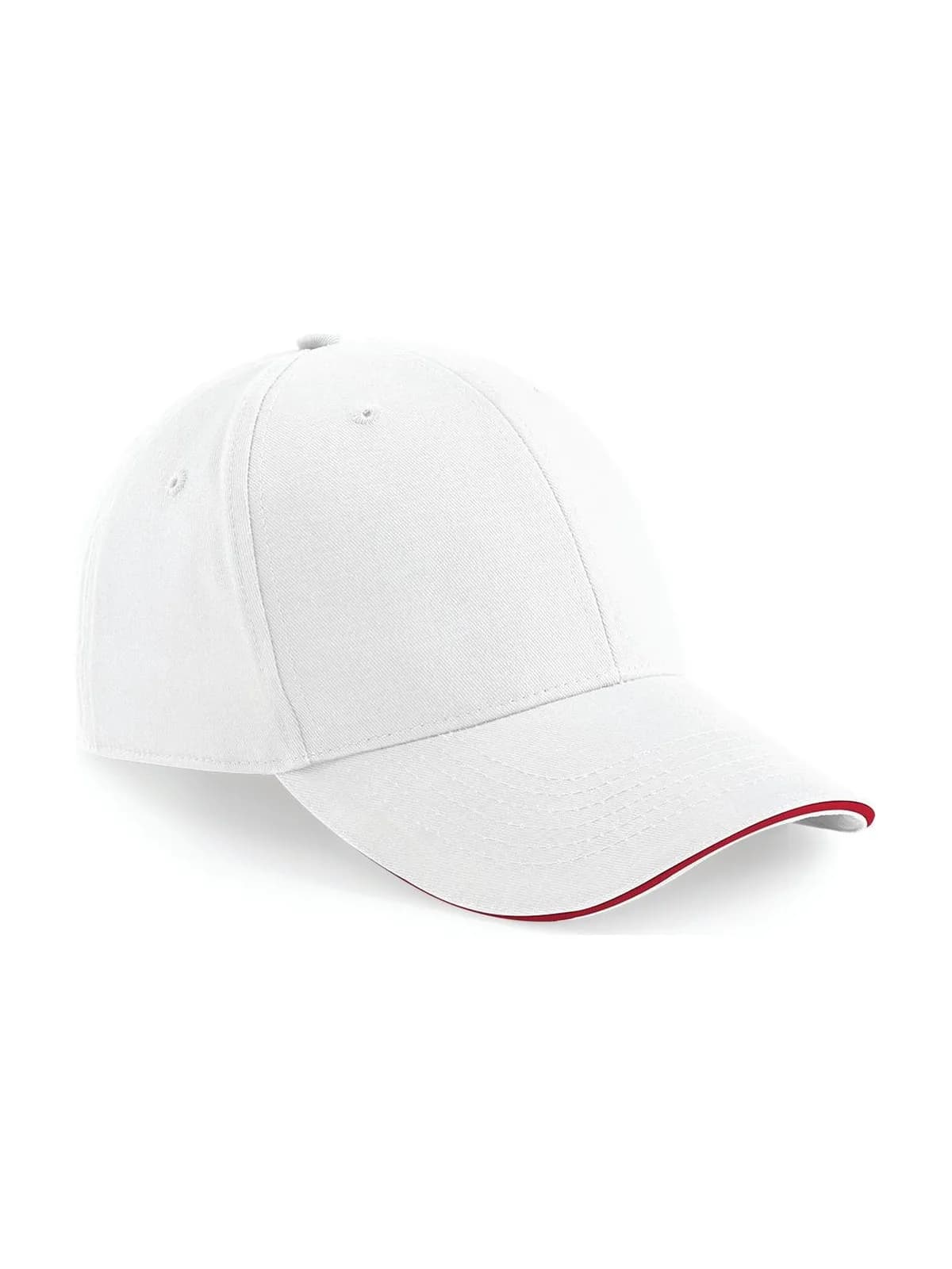Athleisure 6 Panel Cap — WHITE/CLASSIC RED
