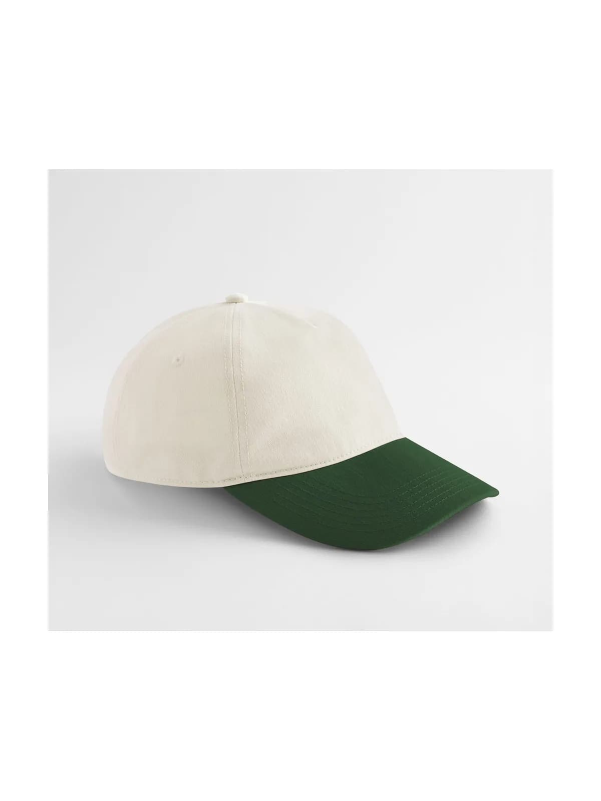 Contrast Peak Leisure Cap — NATURAL/FOREST GREEN