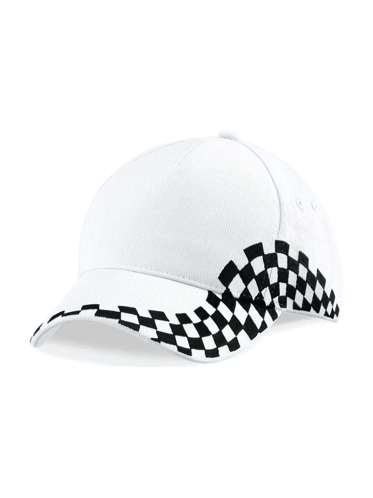 Grand Prix Cap — WHITE/DAMIER BLACK