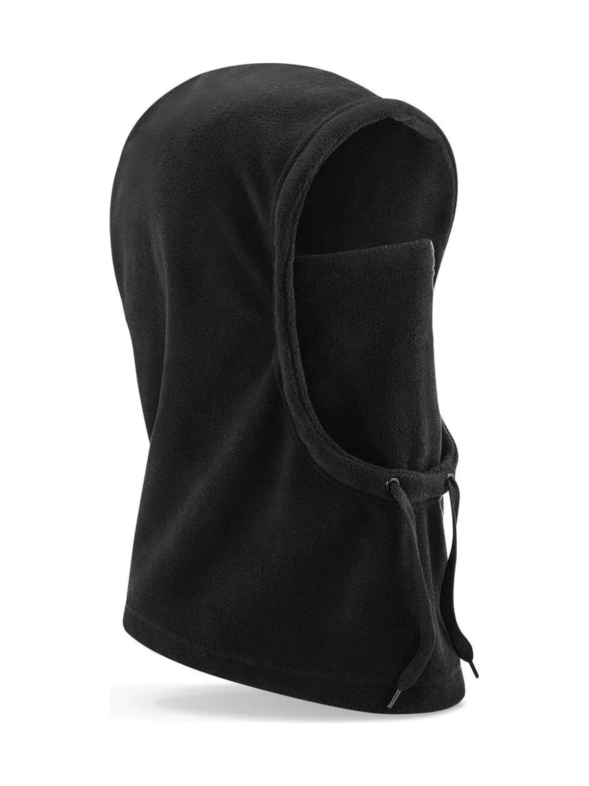 Recycled Fleece Hood — BLACK