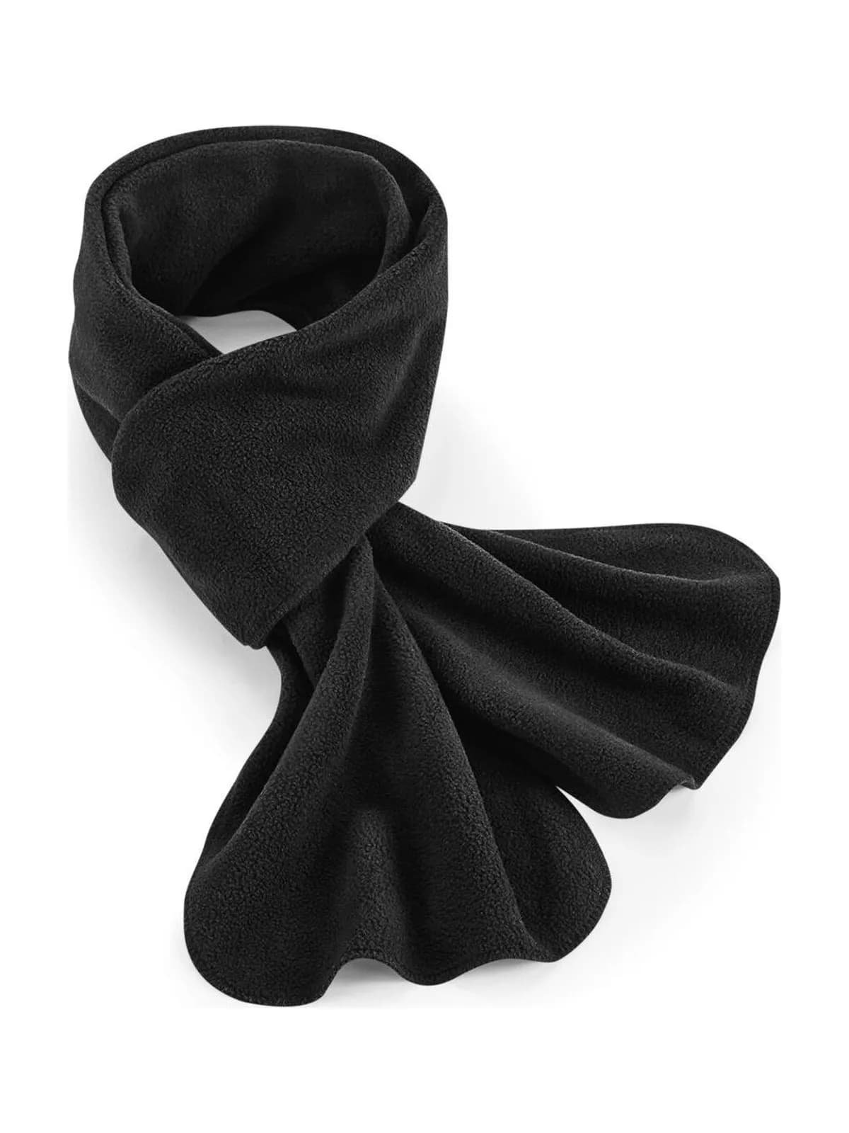 Recycled Fleece Scarf — BLACK
