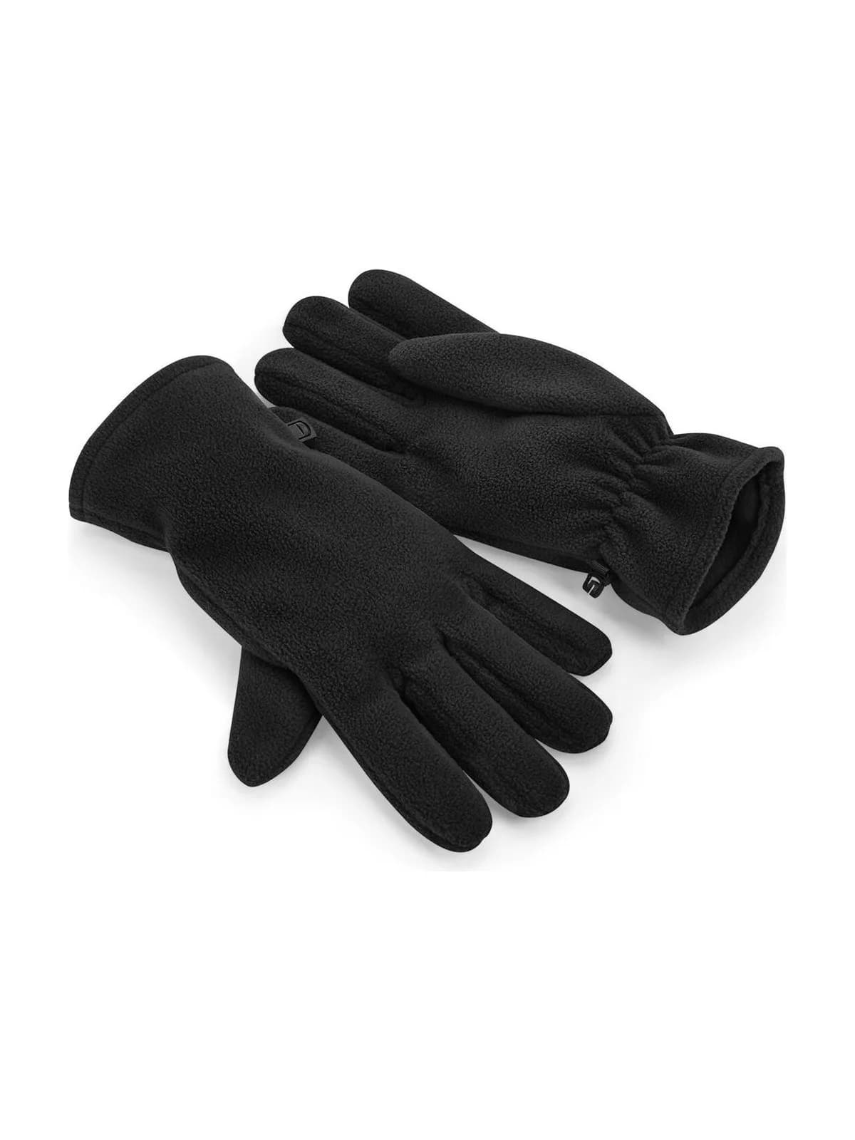 Recycled Fleece Gloves — BLACK