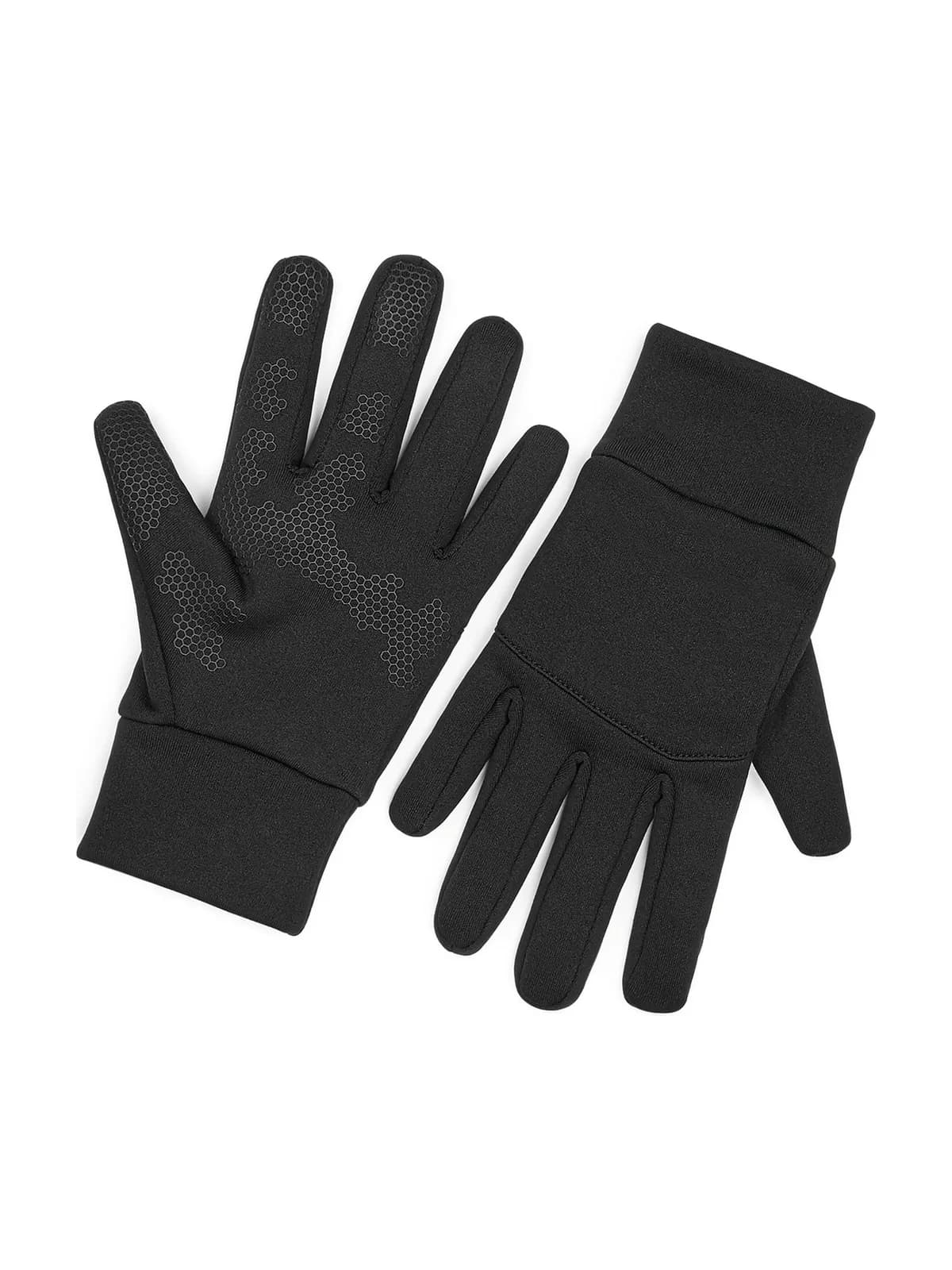 Softshell Sports Tech Gloves — BLACK