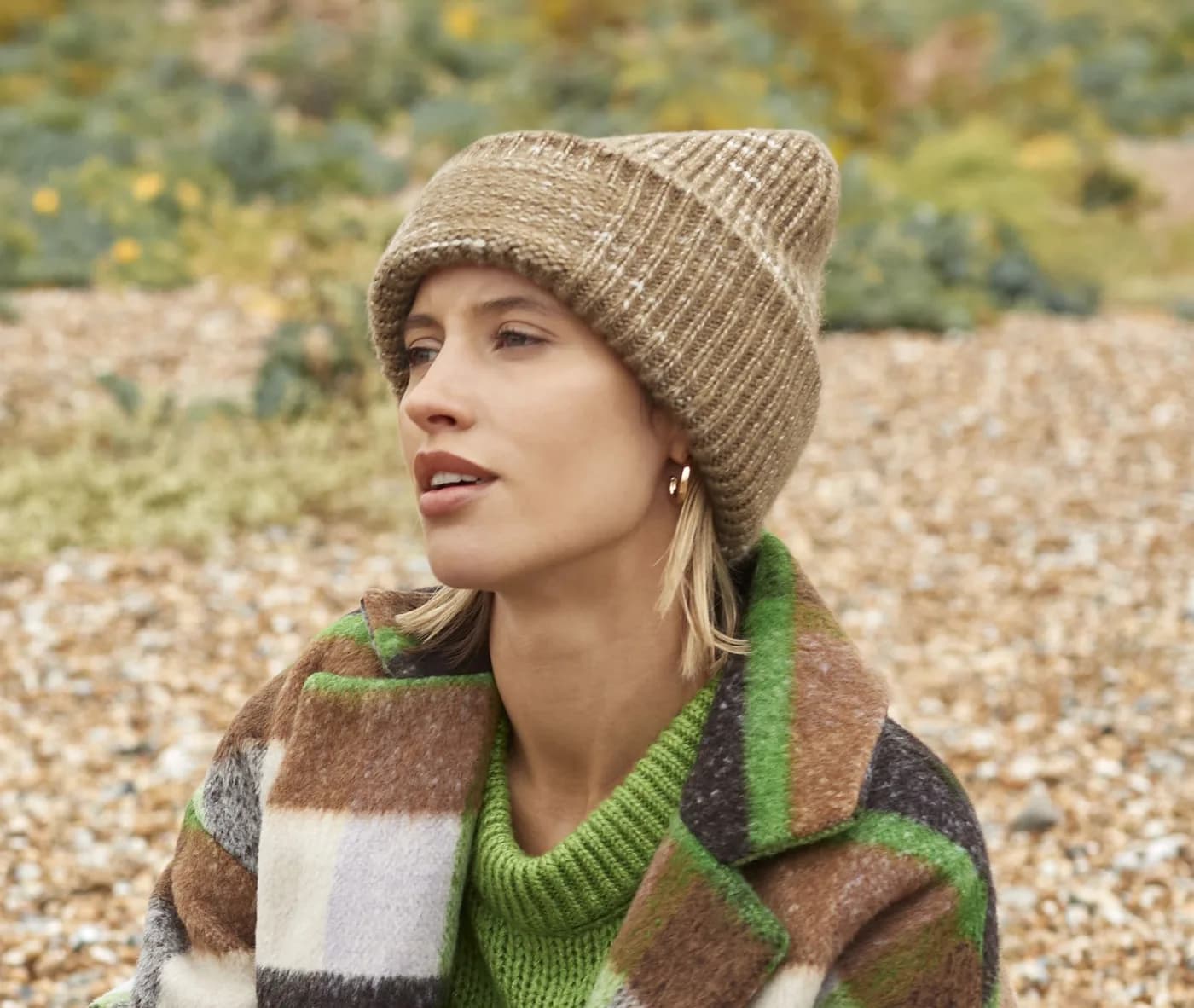 Chunky Knitted Patch Beanie — Bonnets & hiver Beechfield à personnaliser