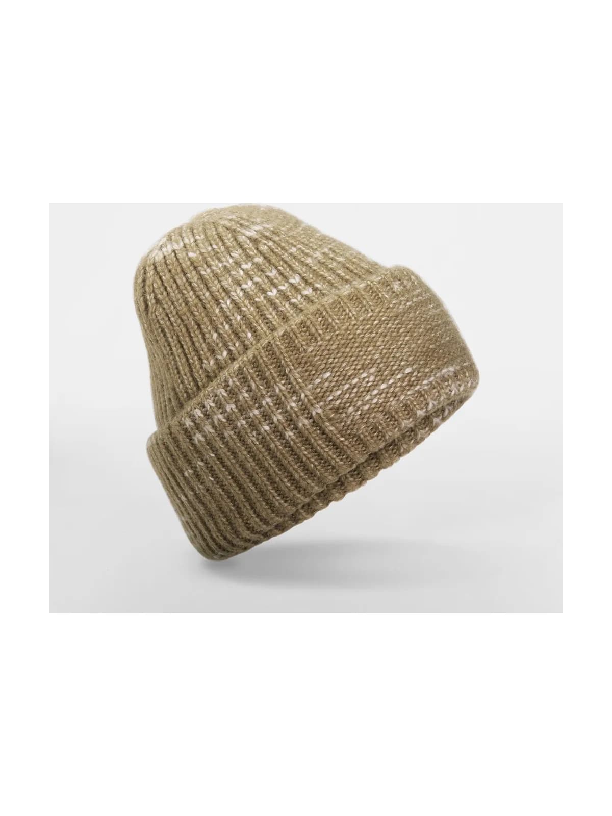 Chunky Knitted Patch Beanie — ESPRESSO HAZE