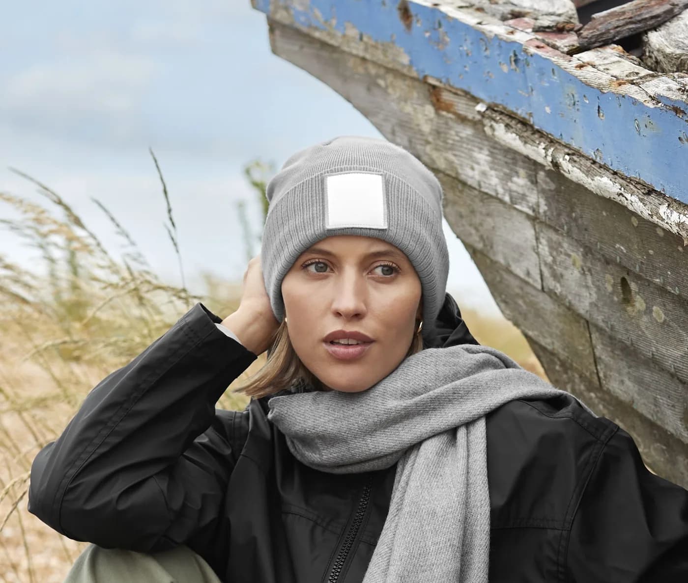 Appliqué Patch Beanie — Bonnets & hiver Beechfield à personnaliser