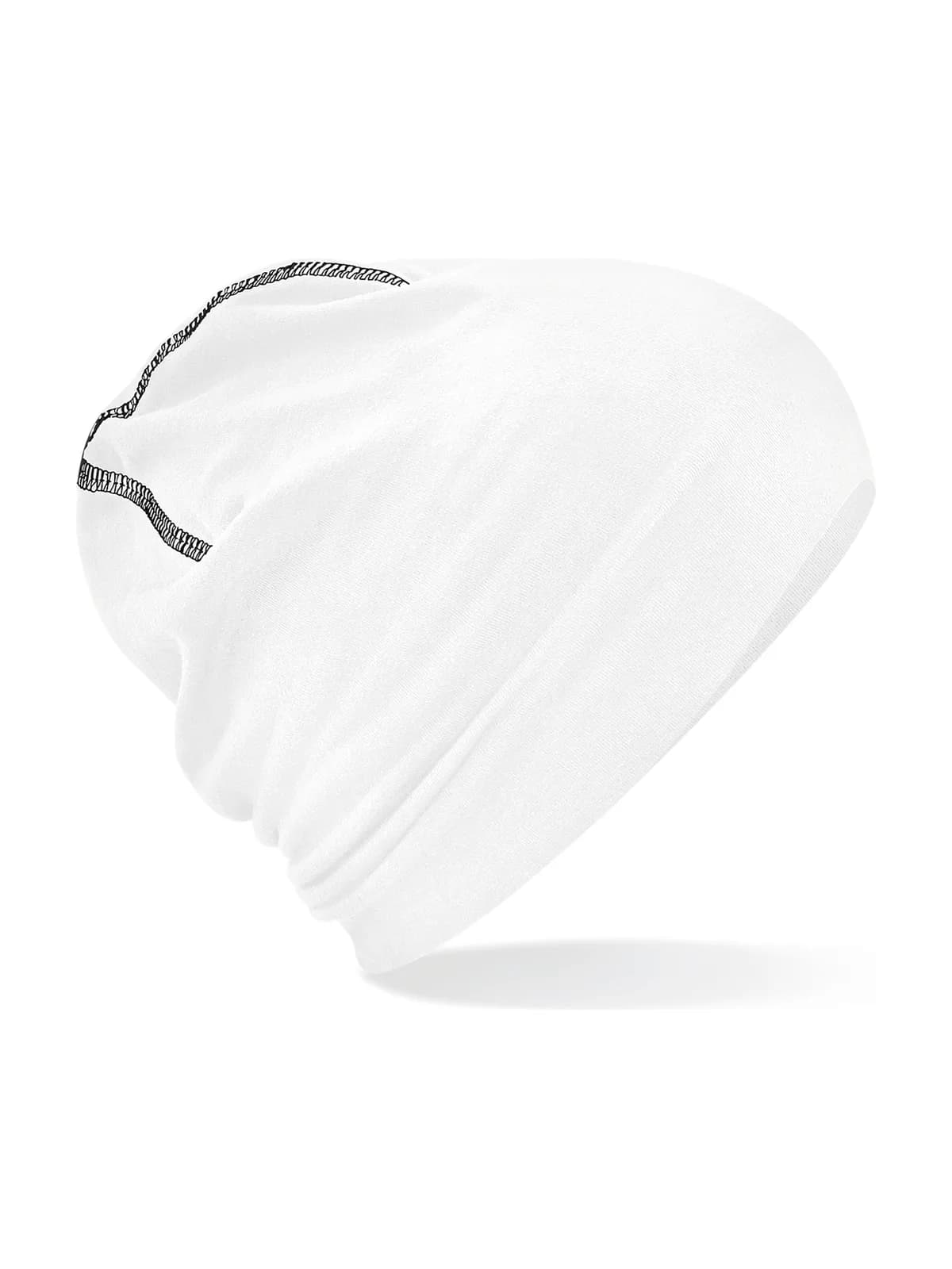 Hemsedal Cotton Beanie — WHITE/BLACK