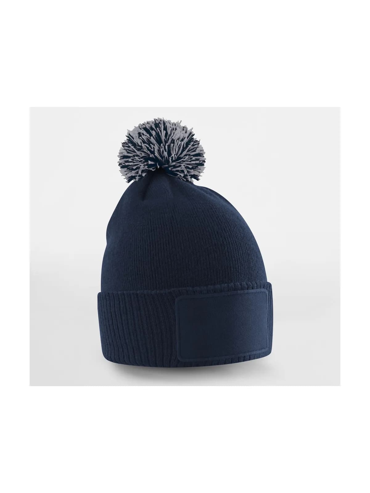 Kids Snowstar Patch Beanie — FRENCH NAVY / LIGHT GREY
