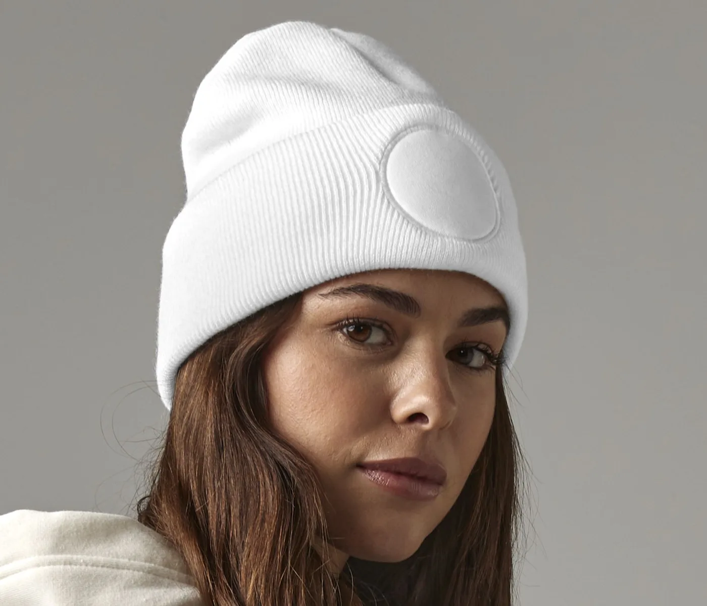 Circular Patch Beanie — Bonnets & hiver Beechfield à personnaliser