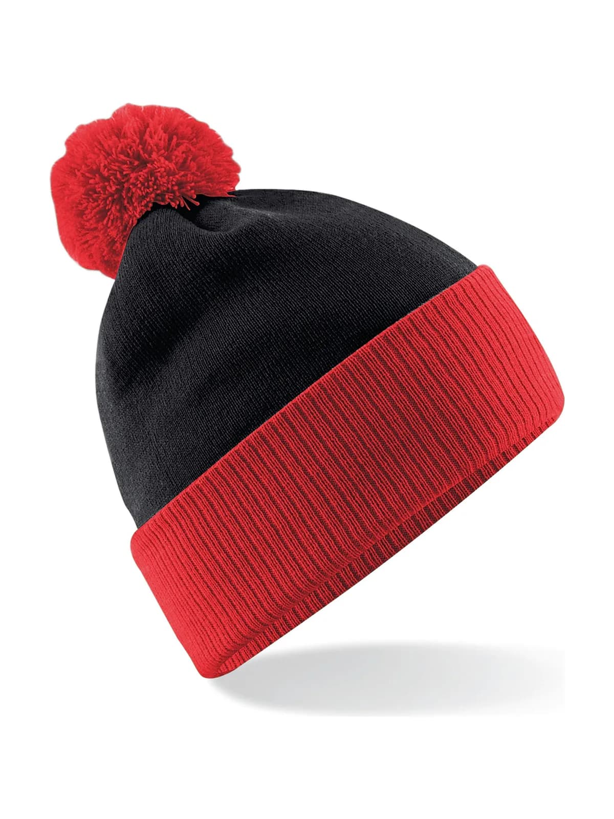 Snowstar® Two-Tone Beanie — BLACK/BRIGHT RED