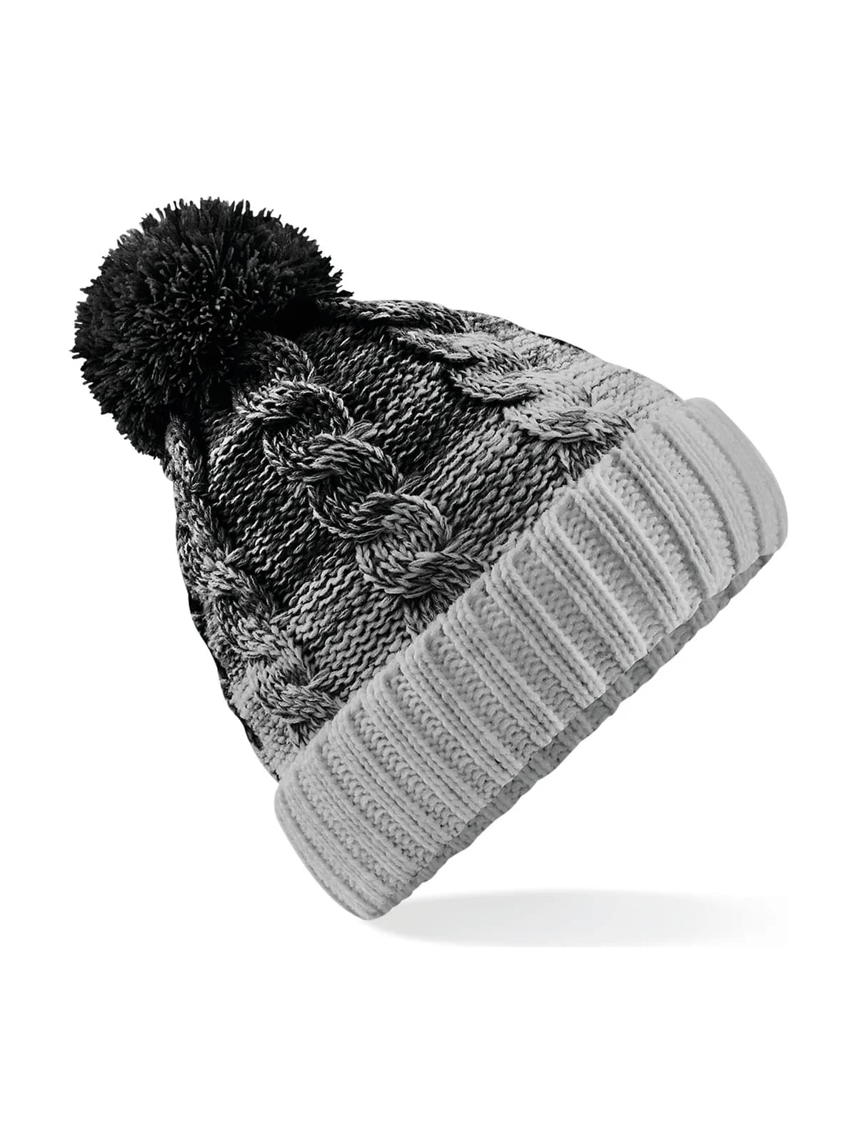 Ombré Beanie — BLACK/LIGHT GREY
