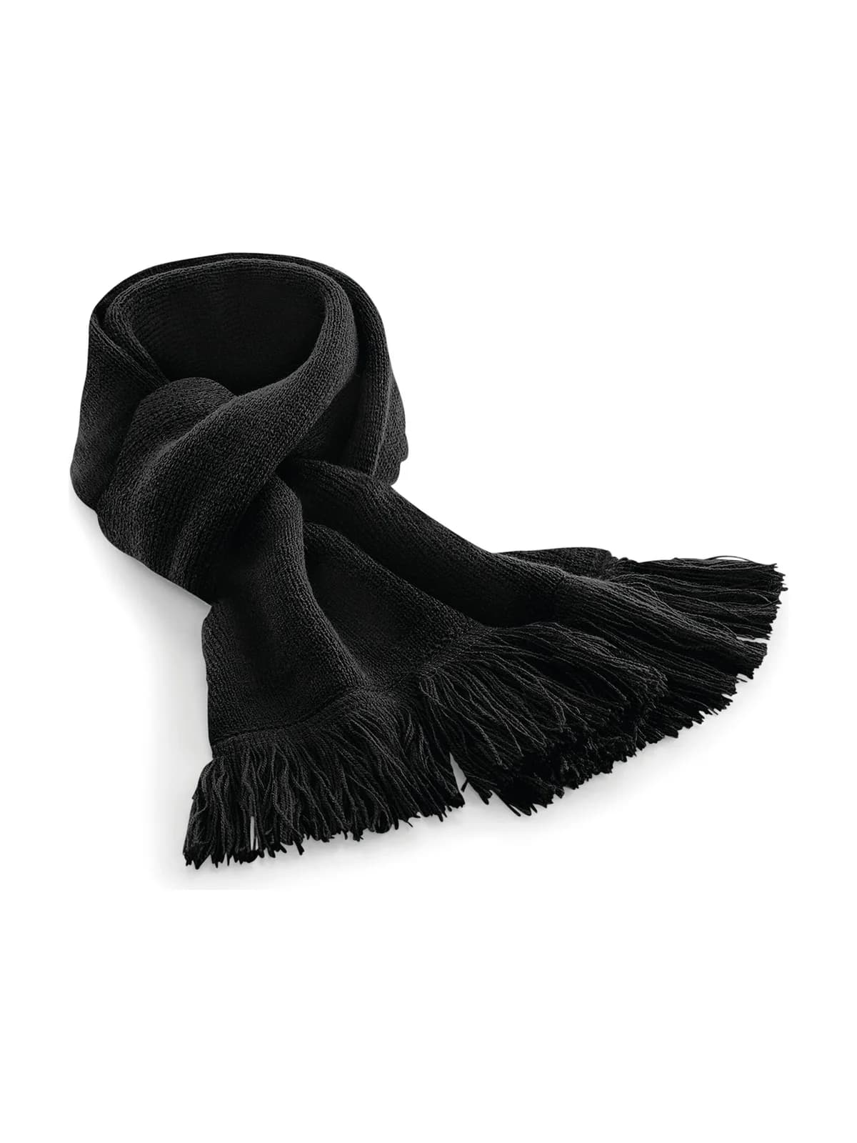 Classic Knitted Scarf — BLACK