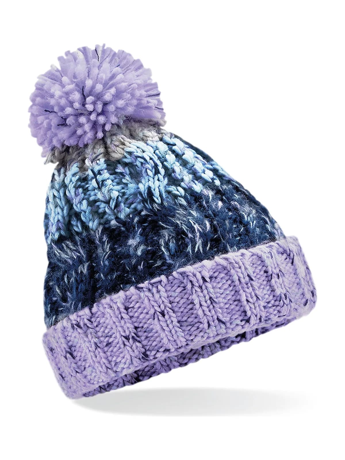Junior Corkscrew Pom Pom Beanie — LAVENDER FIZZ