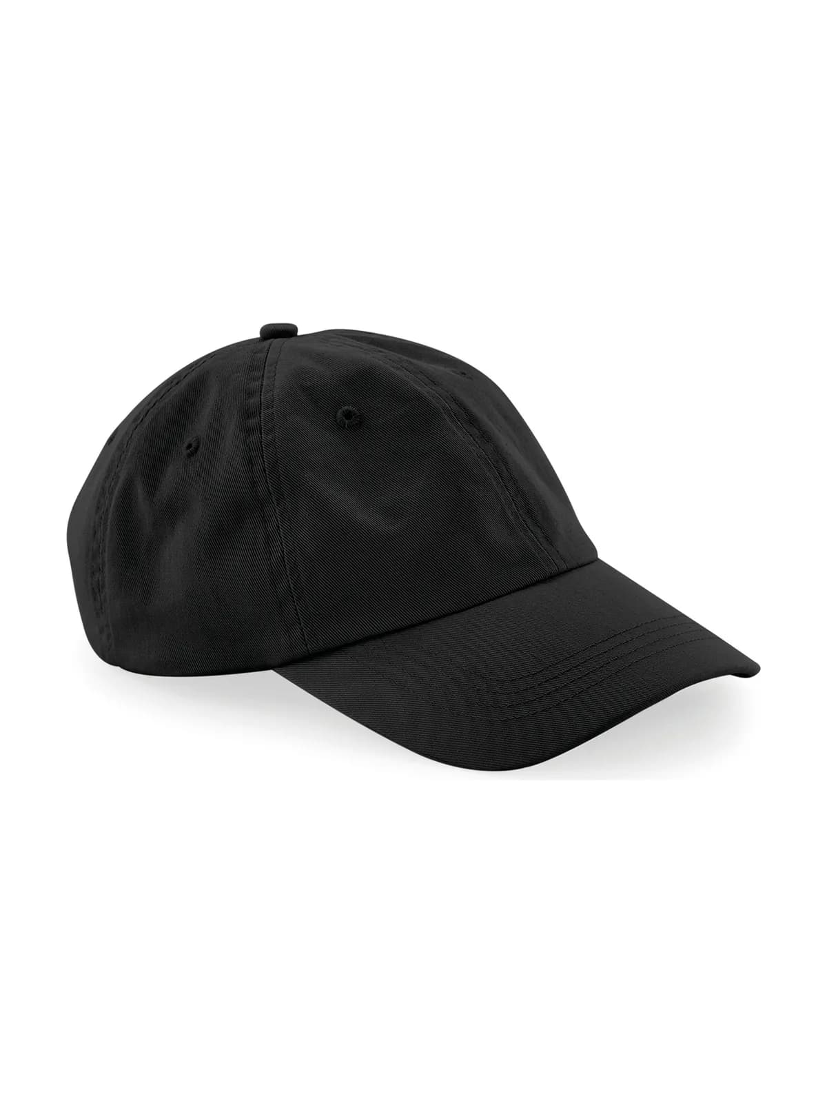 Low Profile 6 Panel Dad Cap — BLACK
