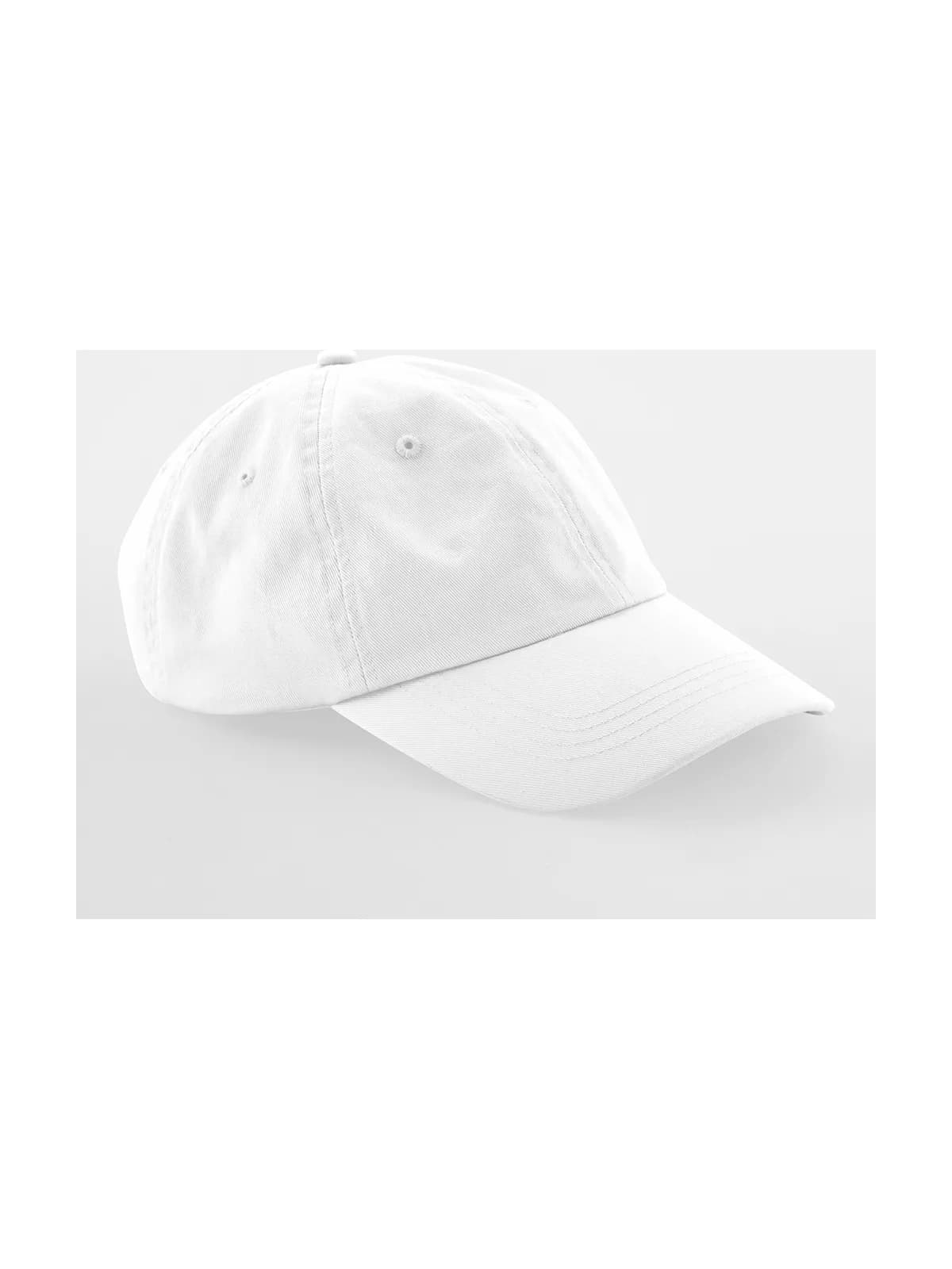 Low Profile 6 Panel Dad Cap — WHITE