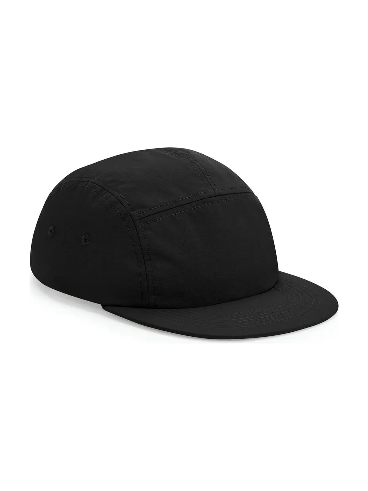 Outdoor 5 Panel Camper Cap — BLACK