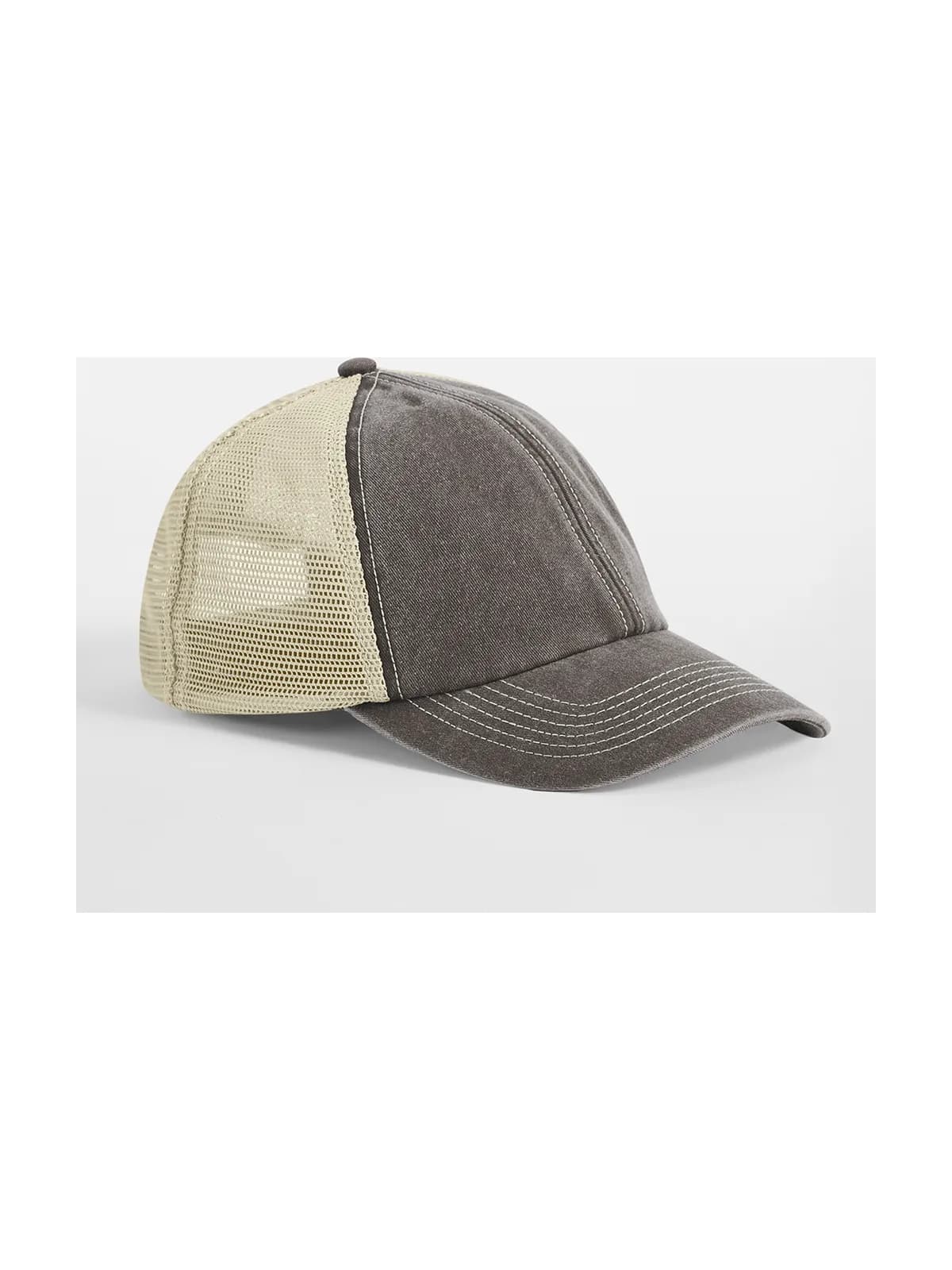 6 Panel Vintage Trucker — VINTAGE BROWN/STONE