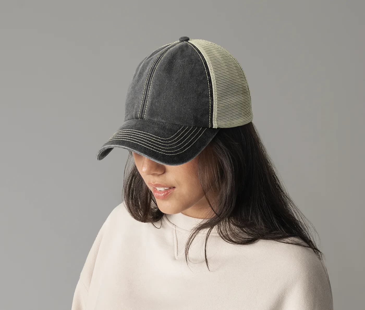 6 Panel Vintage Trucker — Casquettes & chapeaux Beechfield à personnaliser