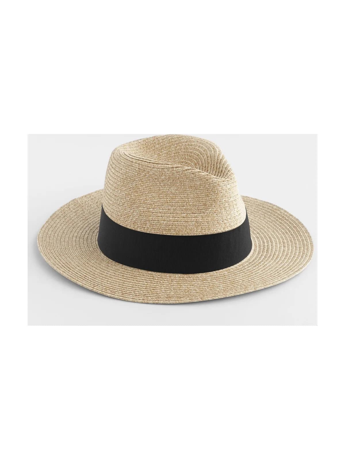 Straw Fedora — NATURAL/BLACK