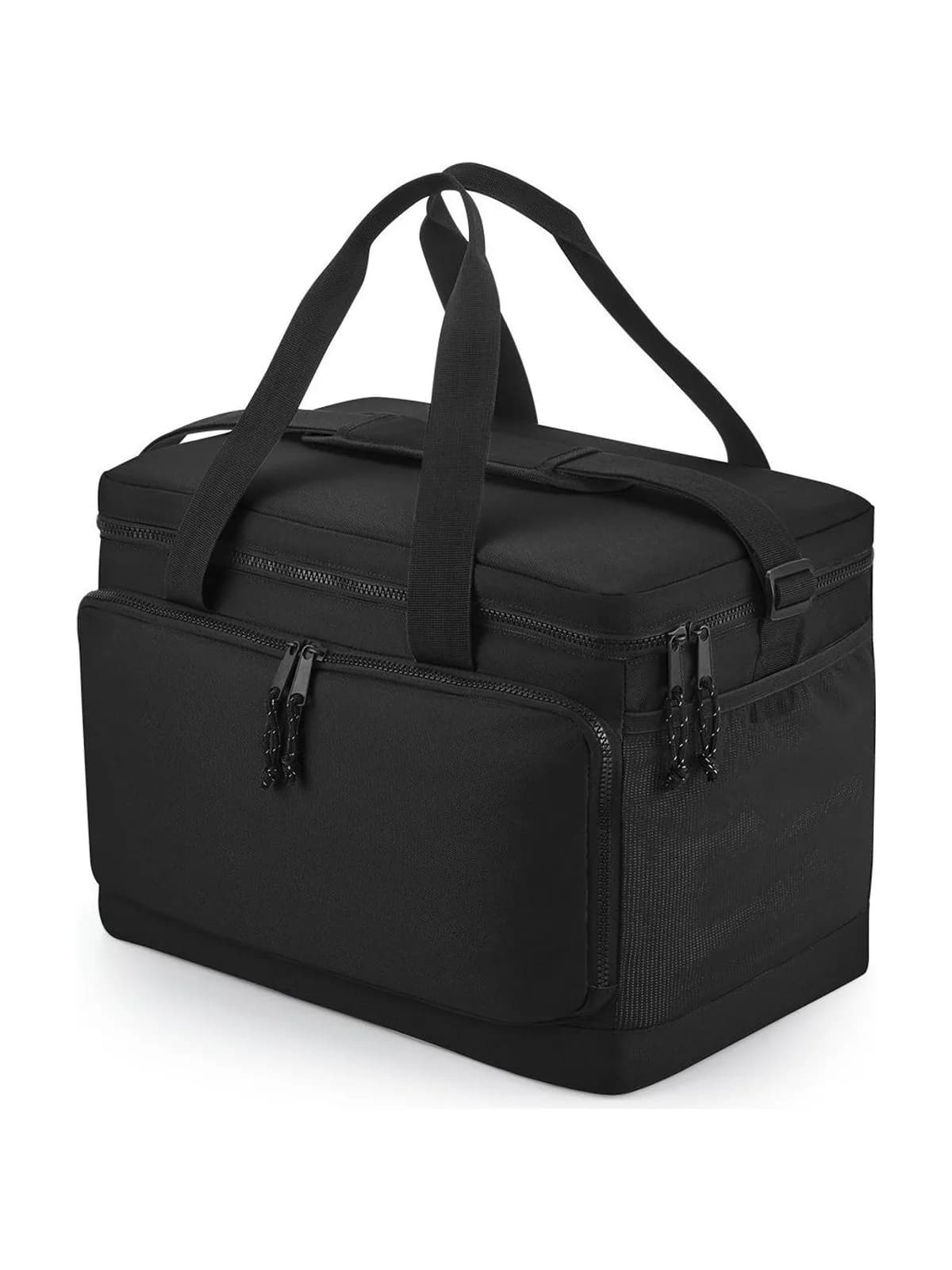 Recycled Large Cooler Shoulder Bag — BLACK