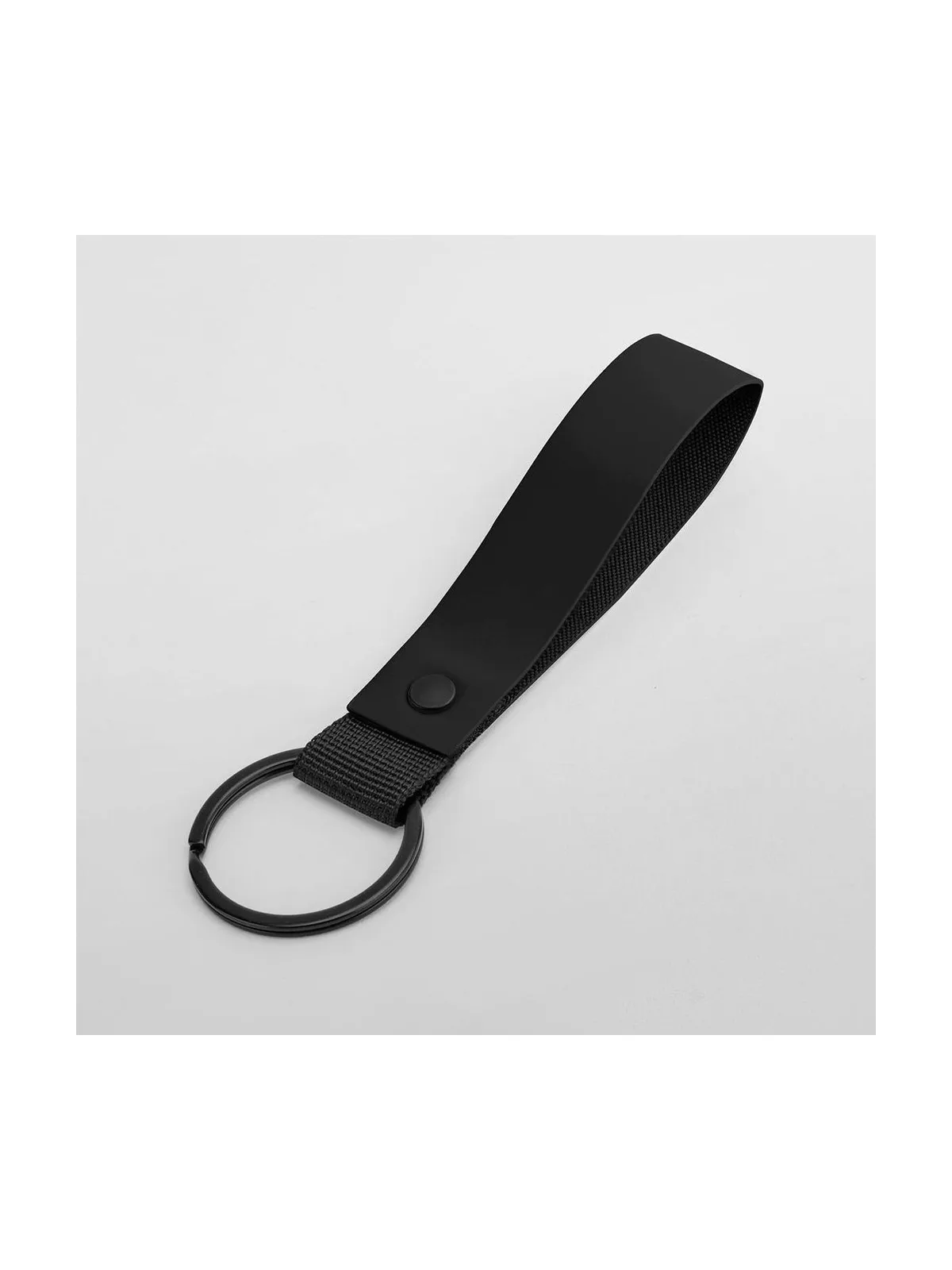Matte Pu Keyring — BLACK