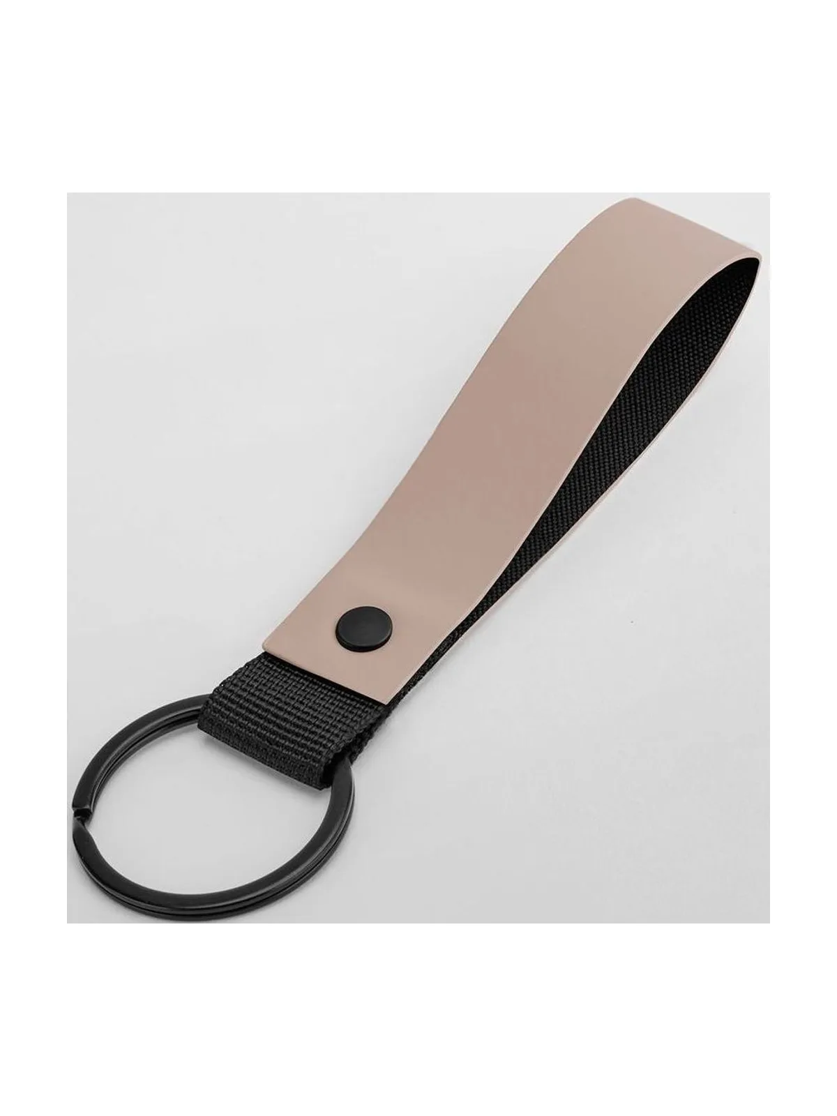 Matte Pu Keyring — NUDE PINK