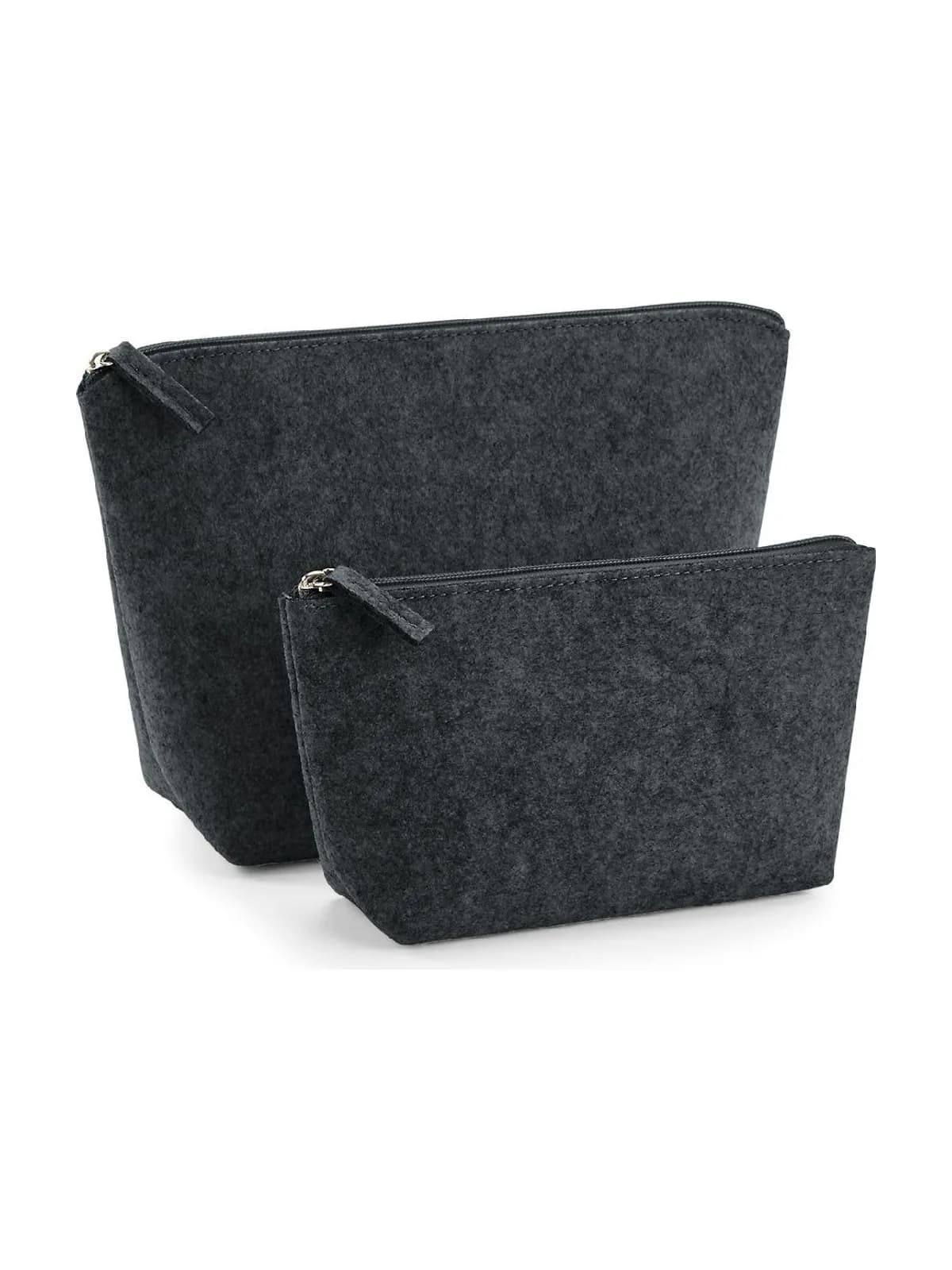 Felt Accessory Bag — CHARCOAL MELANGE